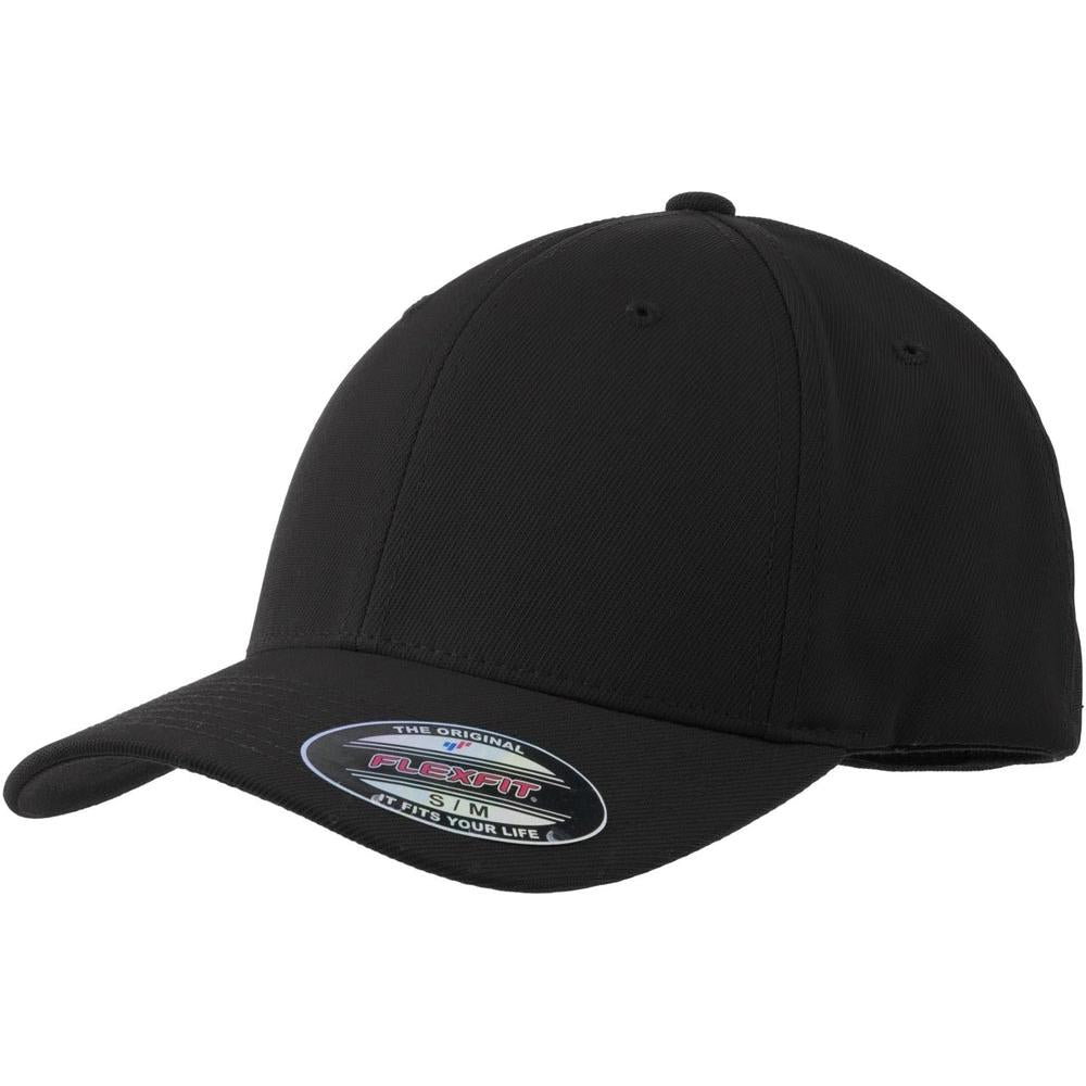 no-logo Sport-Tek Flexfit Performance Solid Cap-Headwear-Sport-Tek-Black-S/M-Thread Logic