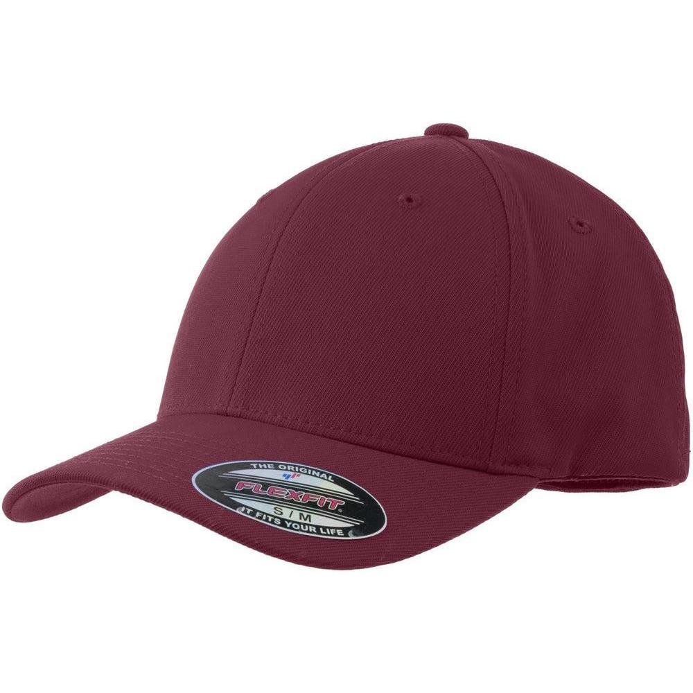 no-logo Sport-Tek Flexfit Performance Solid Cap-Headwear-Sport-Tek-Maroon-S/M-Thread Logic
