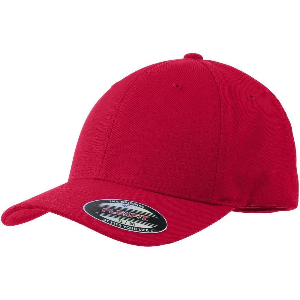 no-logo Sport-Tek Flexfit Performance Solid Cap-Headwear-Sport-Tek-True Red-S/M-Thread Logic