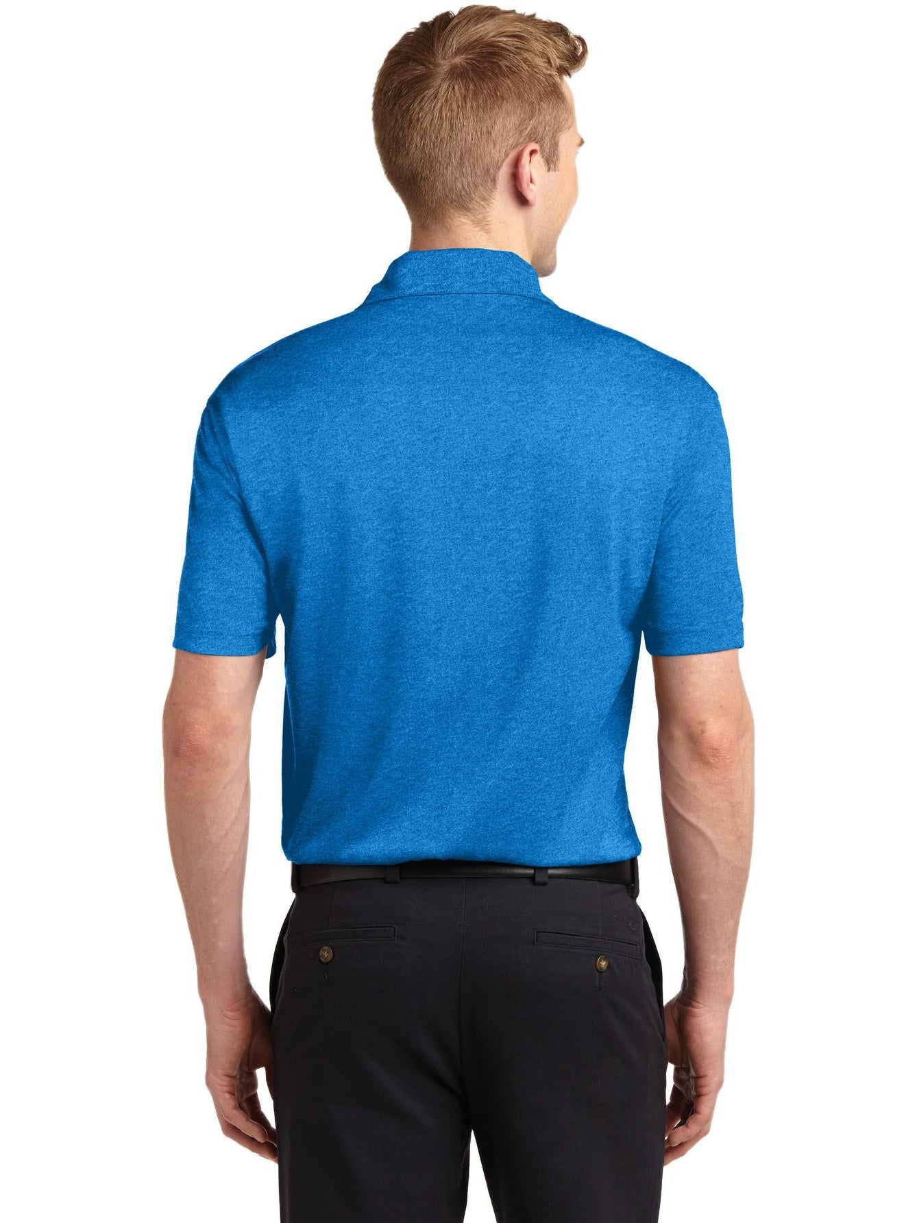 no-logo Sport-Tek Heather Contender Polo-Regular-Sport-Tek-Thread Logic