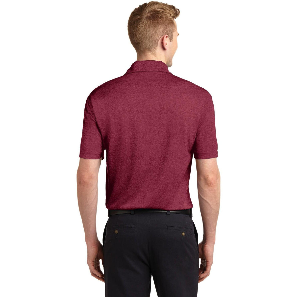 no-logo Sport-Tek Heather Contender Polo-Regular-Sport-Tek-Thread Logic