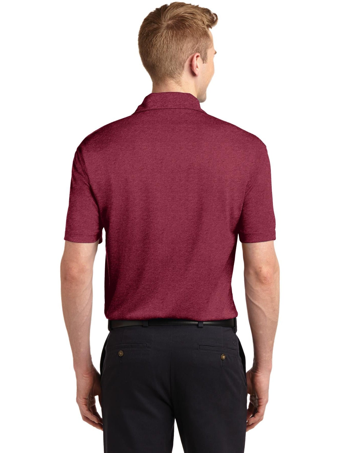 no-logo Sport-Tek Heather Contender Polo-Regular-Sport-Tek-Thread Logic