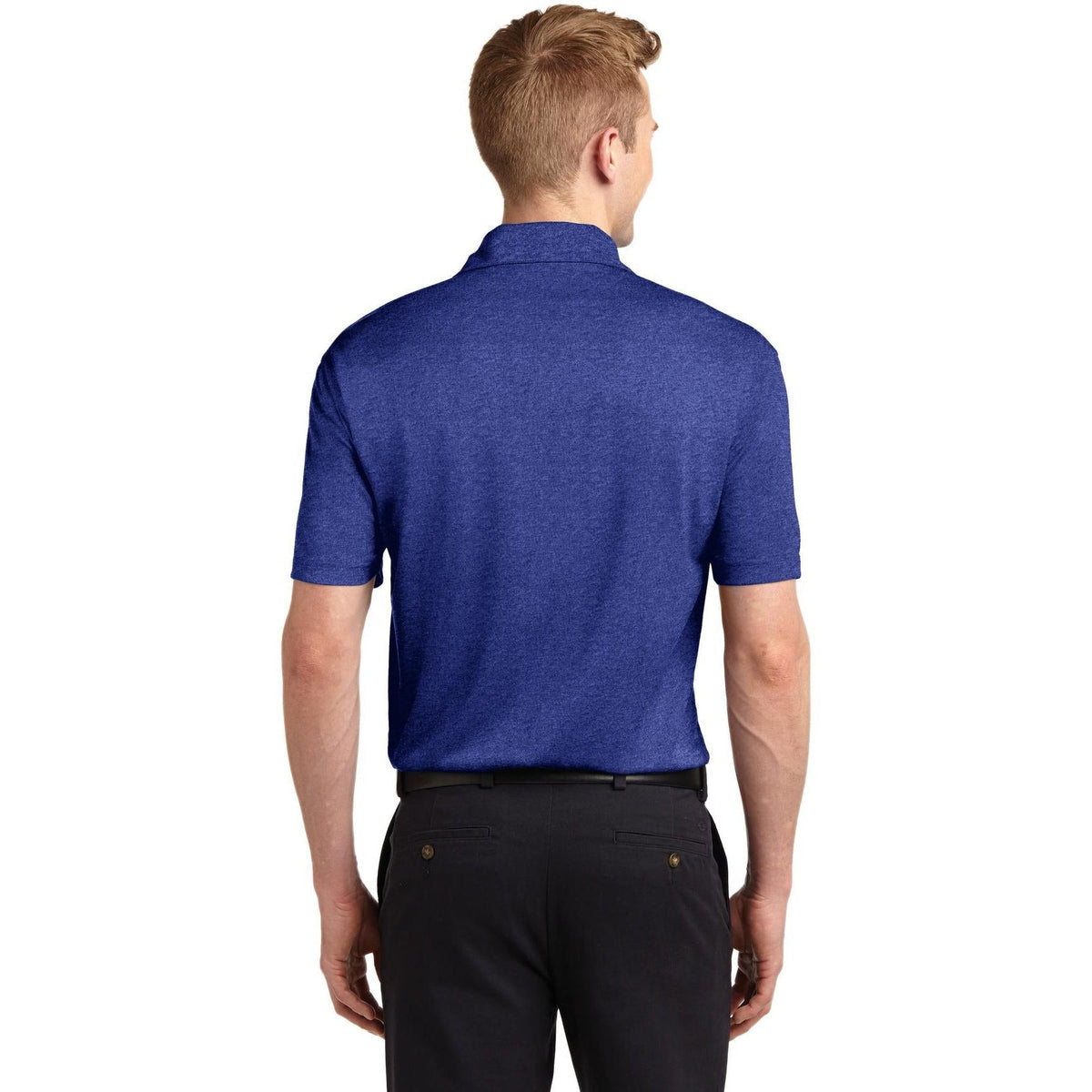 no-logo Sport-Tek Heather Contender Polo-Regular-Sport-Tek-Thread Logic