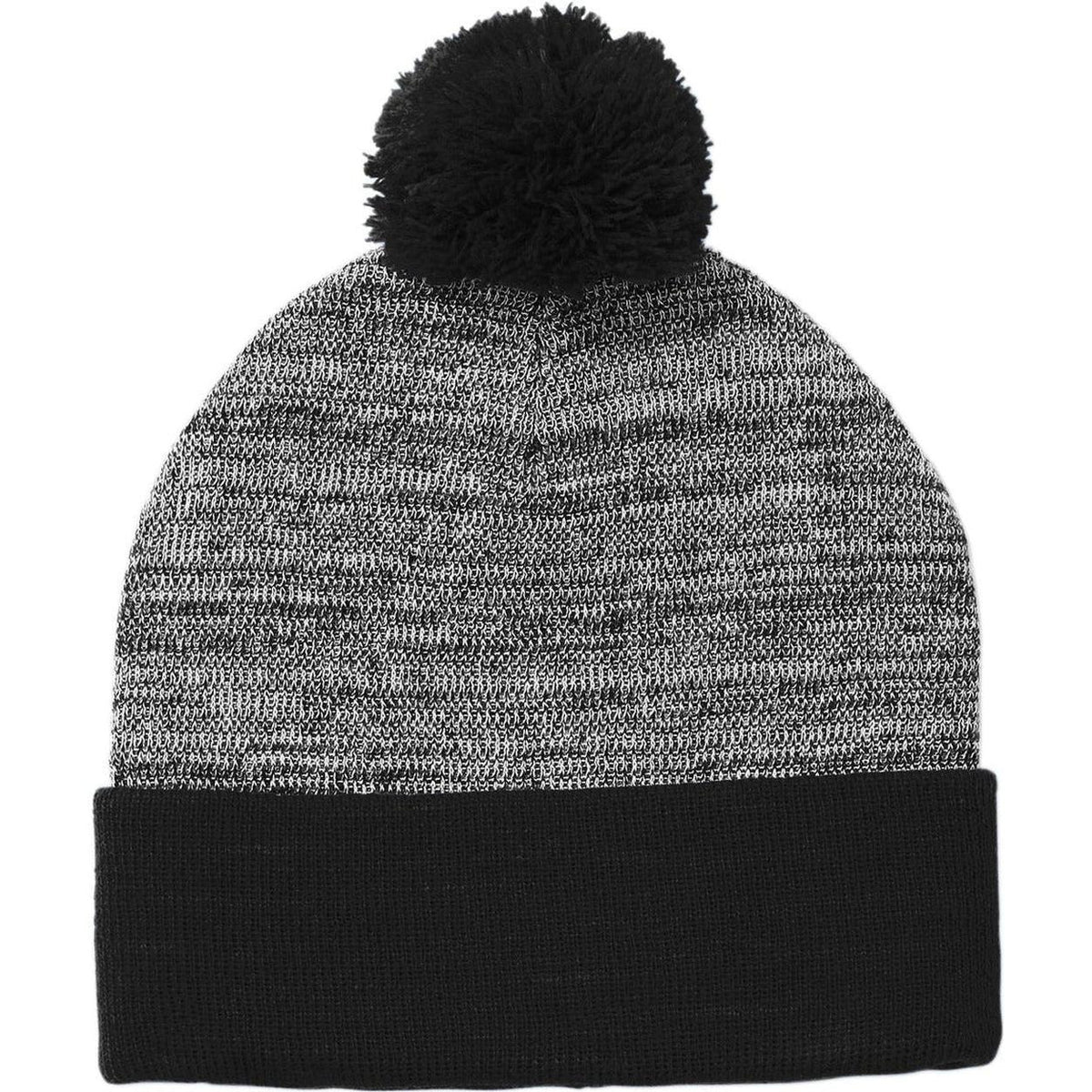 no-logo Sport-Tek Heather Pom Pom Beanie