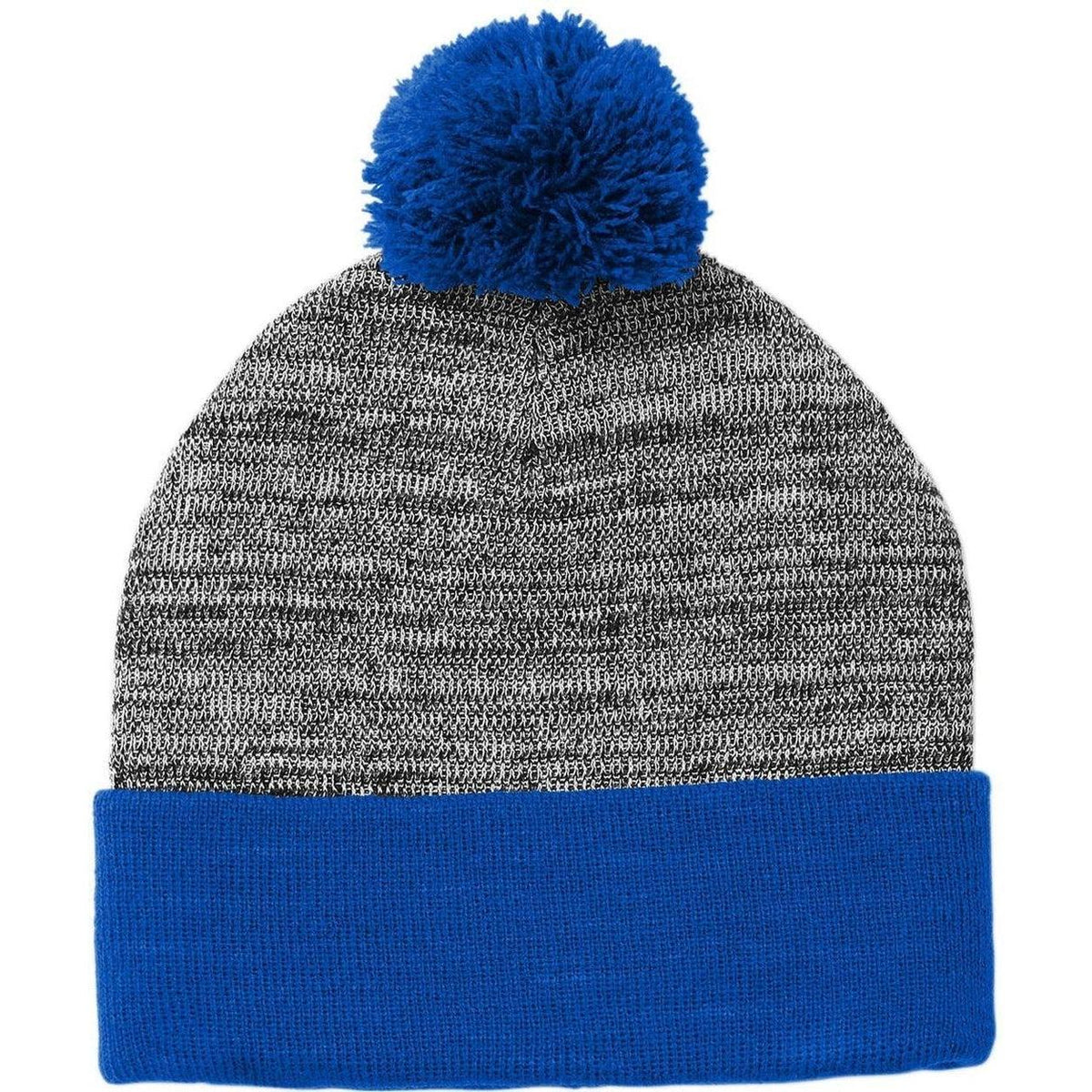 no-logo Sport-Tek Heather Pom Pom Beanie