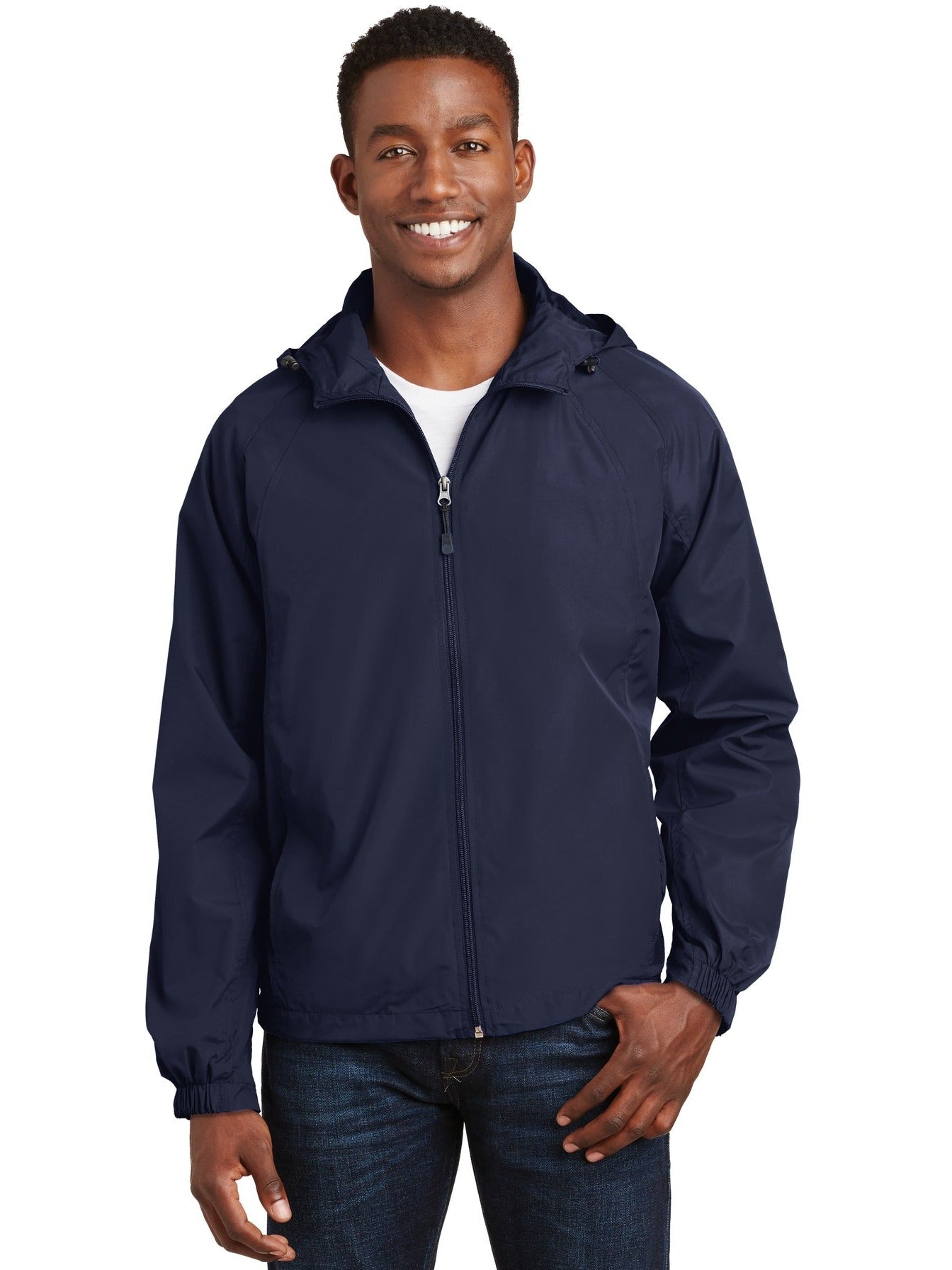 Sport-Tek Hooded Raglan Jacket-Regular-Sport-Tek-True Navy-S-Thread Logic