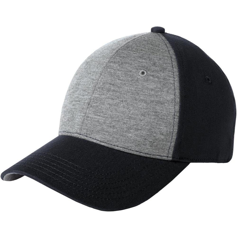 no-logo CLOSEOUT - Sport-Tek Jersey Front Cap-Headwear-Sport-Tek-Vintage Heather/Black-OSFA-Thread Logic