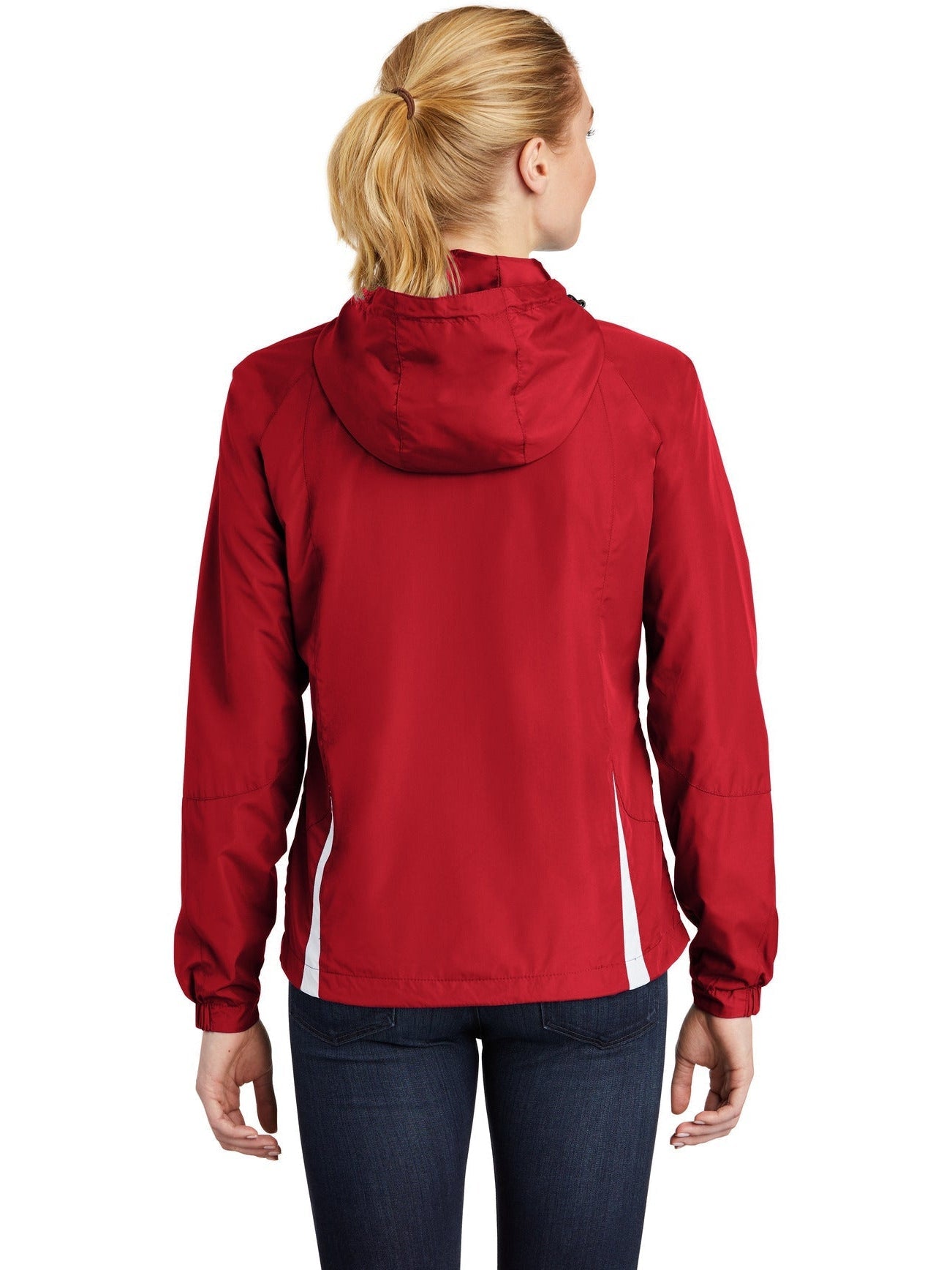 no-logo Sport-Tek Ladies Colorblock Hooded Raglan Jacket-Regular-Sport-Tek-Thread Logic