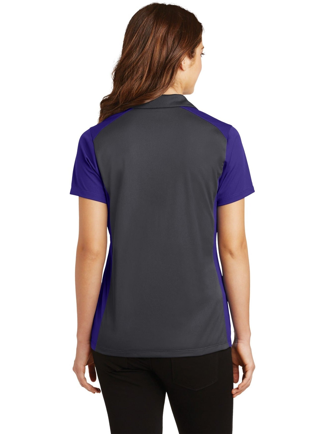 no-logo Sport-Tek Ladies Colorblock Micropique Sport-Wick Polo-Regular-Sport-Tek-Thread Logic