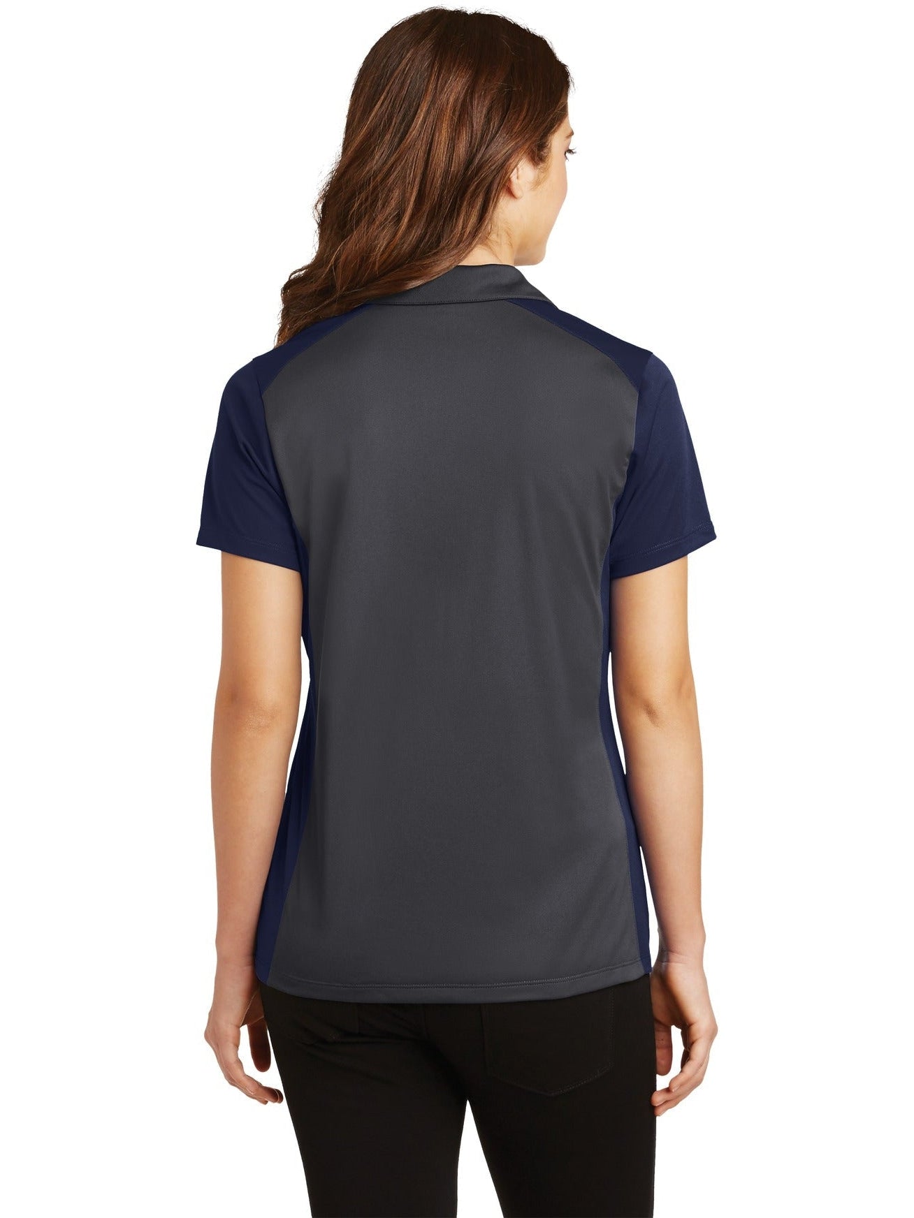 no-logo Sport-Tek Ladies Colorblock Micropique Sport-Wick Polo-Regular-Sport-Tek-Thread Logic
