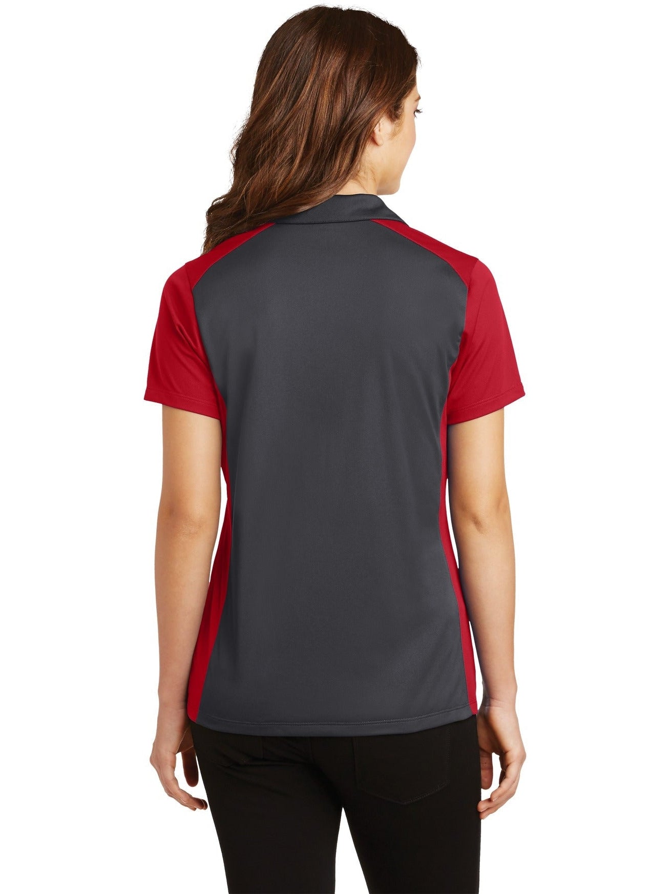 no-logo Sport-Tek Ladies Colorblock Micropique Sport-Wick Polo-Regular-Sport-Tek-Thread Logic
