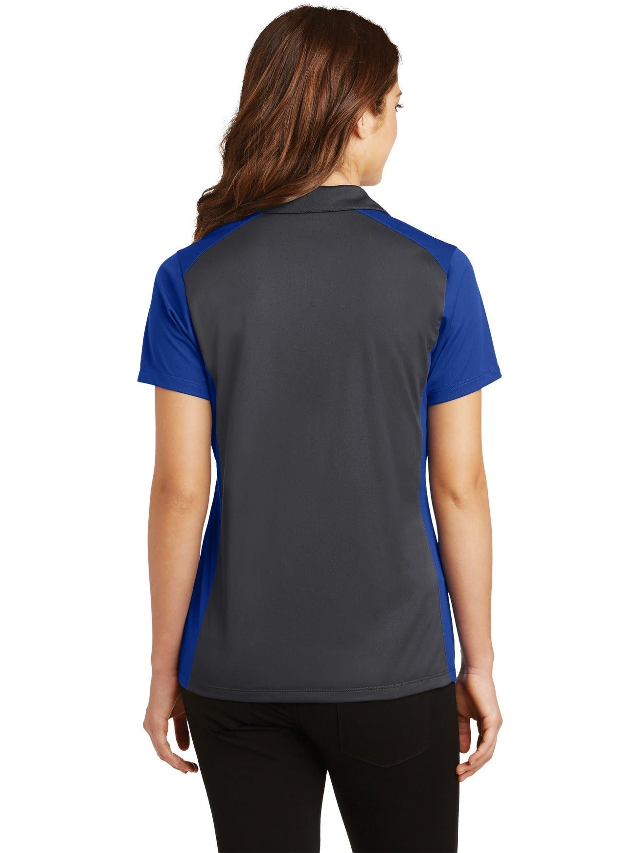 no-logo Sport-Tek Ladies Colorblock Micropique Sport-Wick Polo-Regular-Sport-Tek-Thread Logic