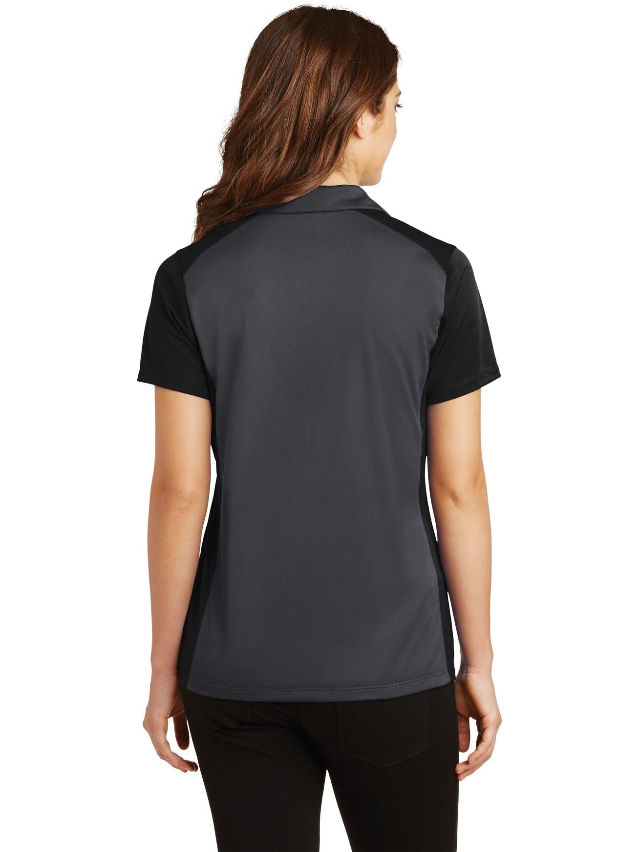 no-logo Sport-Tek Ladies Colorblock Micropique Sport-Wick Polo-Regular-Sport-Tek-Thread Logic