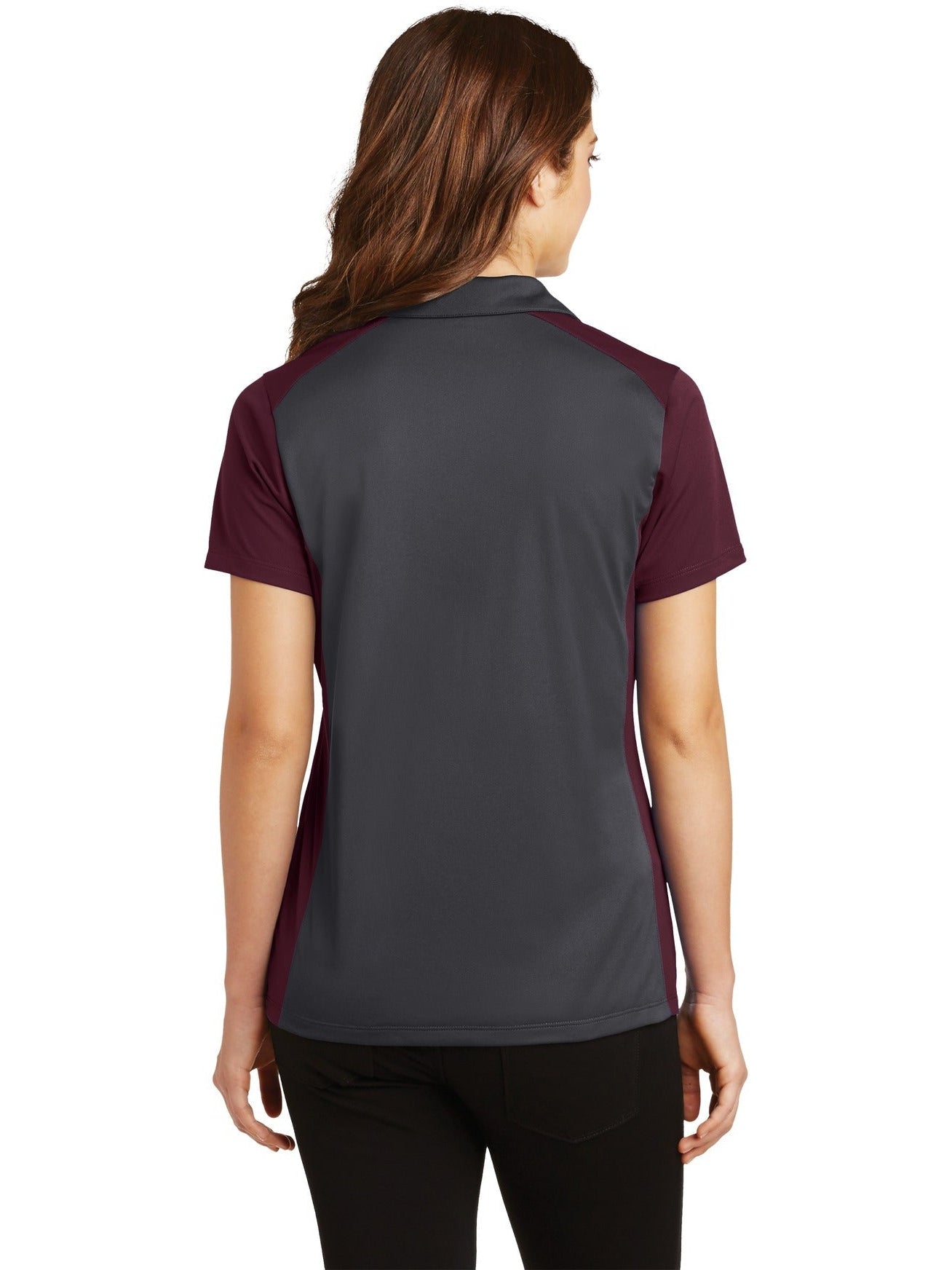 no-logo Sport-Tek Ladies Colorblock Micropique Sport-Wick Polo-Regular-Sport-Tek-Thread Logic