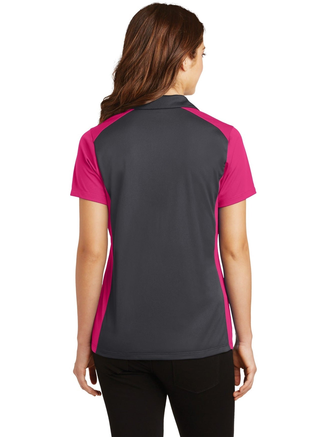 no-logo Sport-Tek Ladies Colorblock Micropique Sport-Wick Polo-Regular-Sport-Tek-Thread Logic