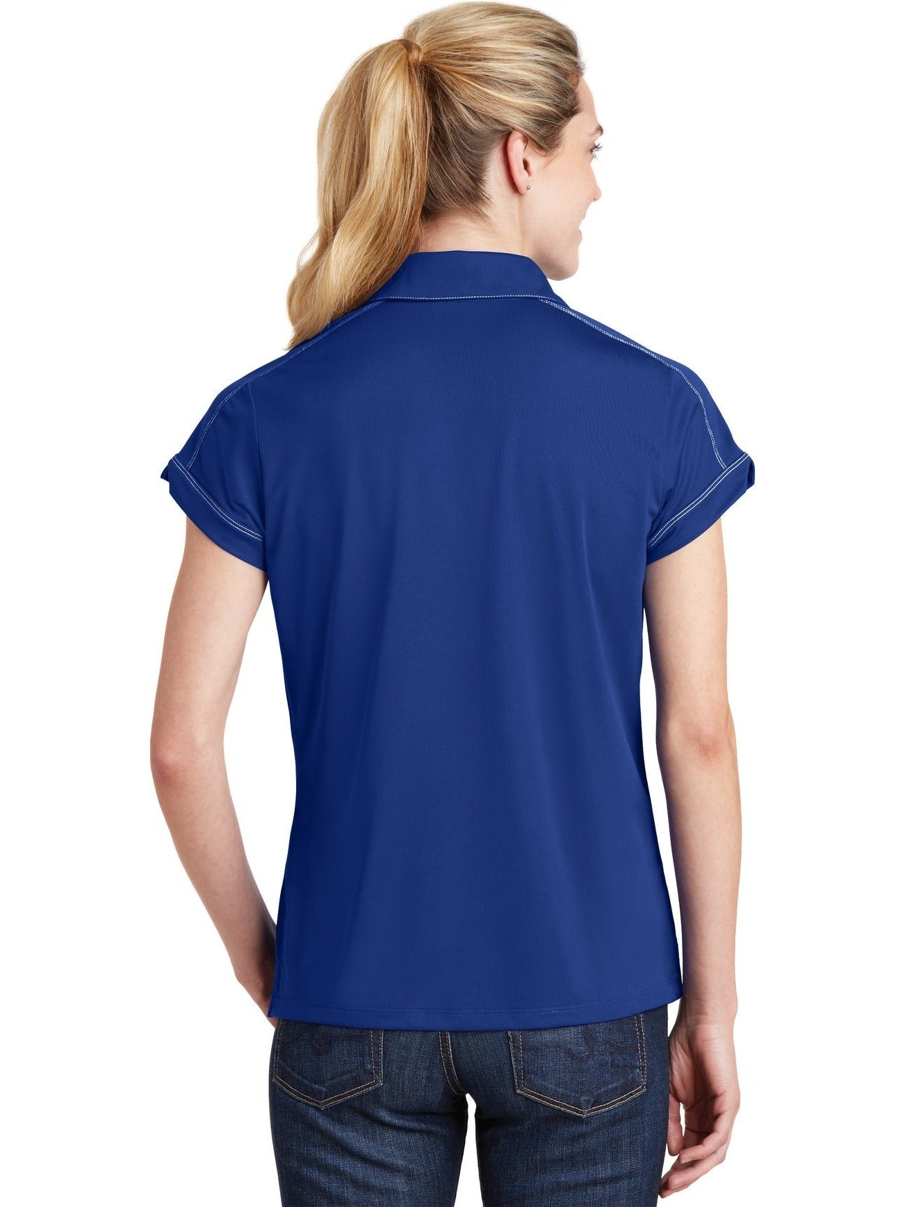 no-logo Sport-Tek Ladies Contrast Stitch Polo-Regular-Sport-Tek-Thread Logic