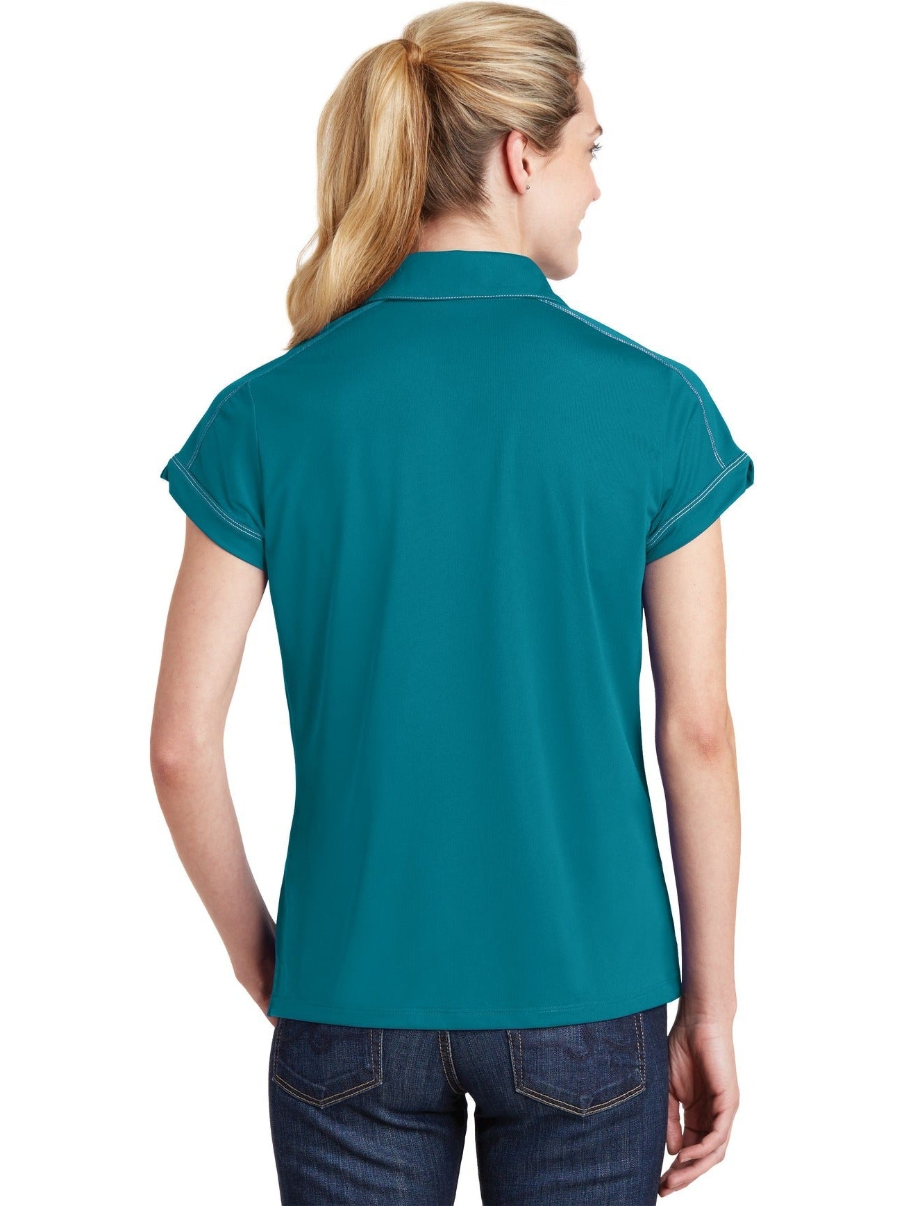 no-logo Sport-Tek Ladies Contrast Stitch Polo-Regular-Sport-Tek-Thread Logic