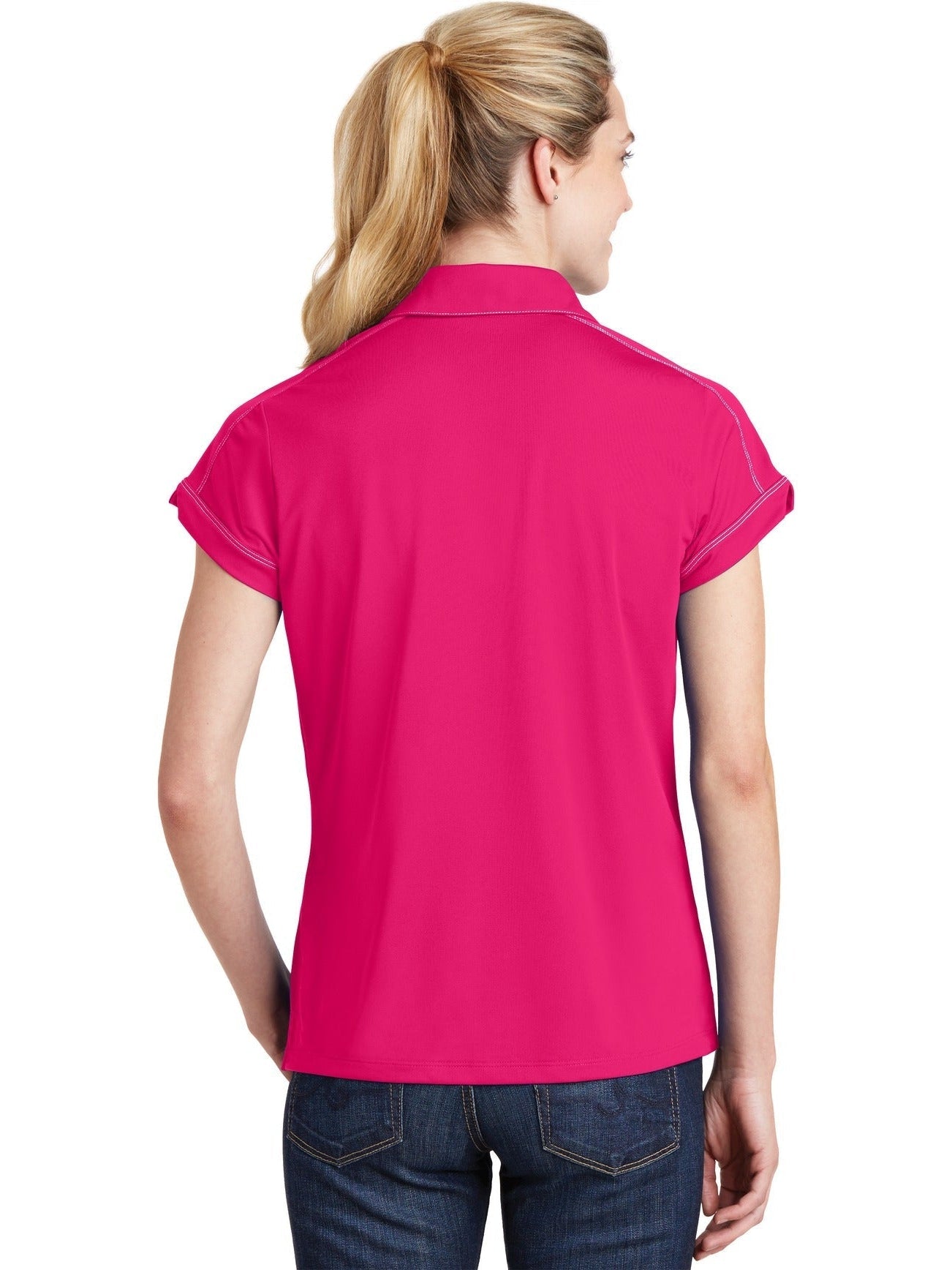 no-logo Sport-Tek Ladies Contrast Stitch Polo-Regular-Sport-Tek-Thread Logic