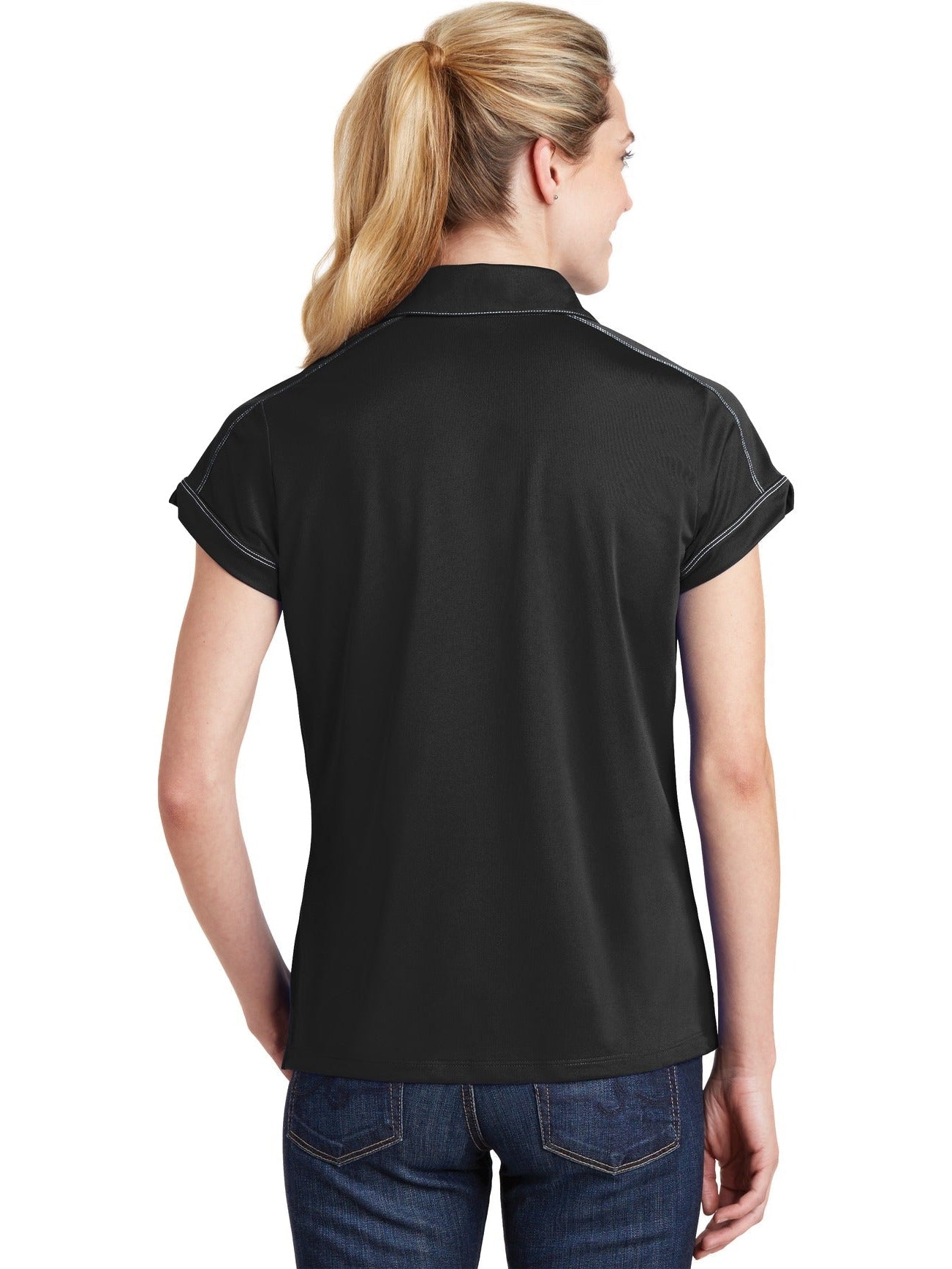 no-logo Sport-Tek Ladies Contrast Stitch Polo-Regular-Sport-Tek-Thread Logic
