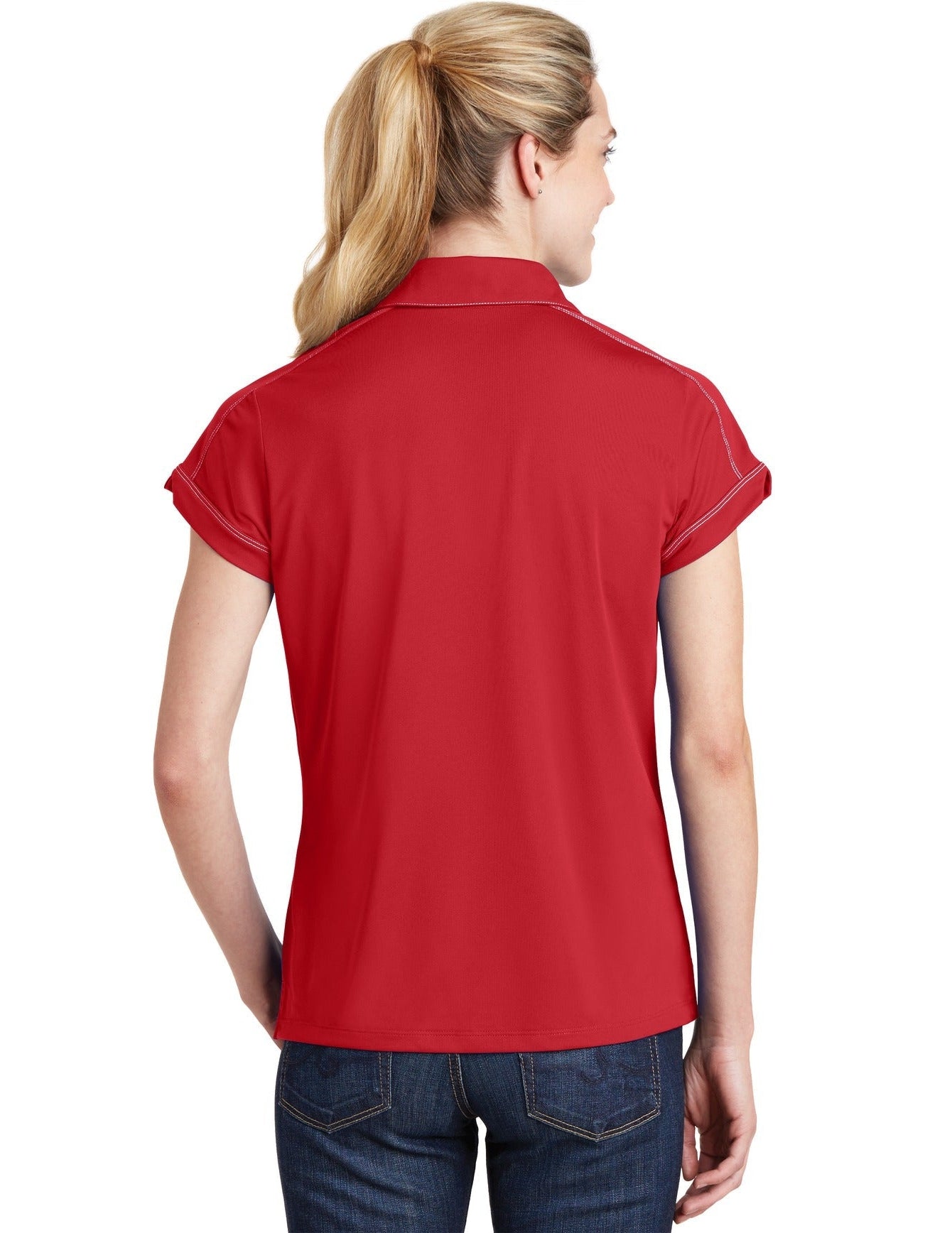 no-logo Sport-Tek Ladies Contrast Stitch Polo-Regular-Sport-Tek-Thread Logic