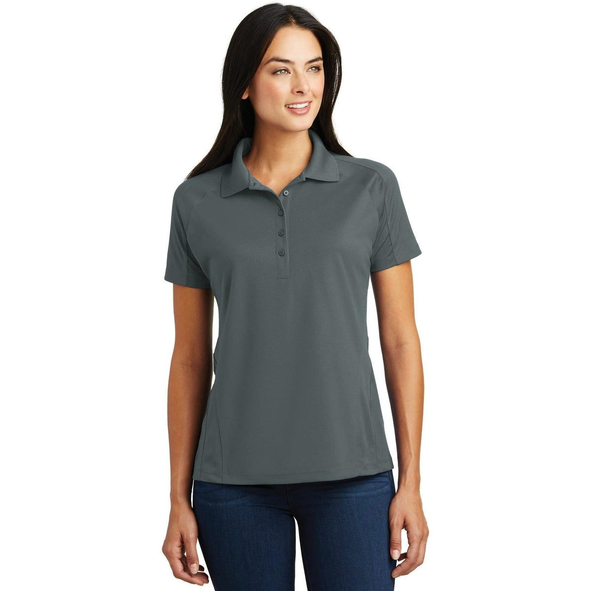 logo-left Sport-Tek Ladies Dri-Mesh Pro Polo-Regular-Sport-Tek-Steel-S-Thread Logic