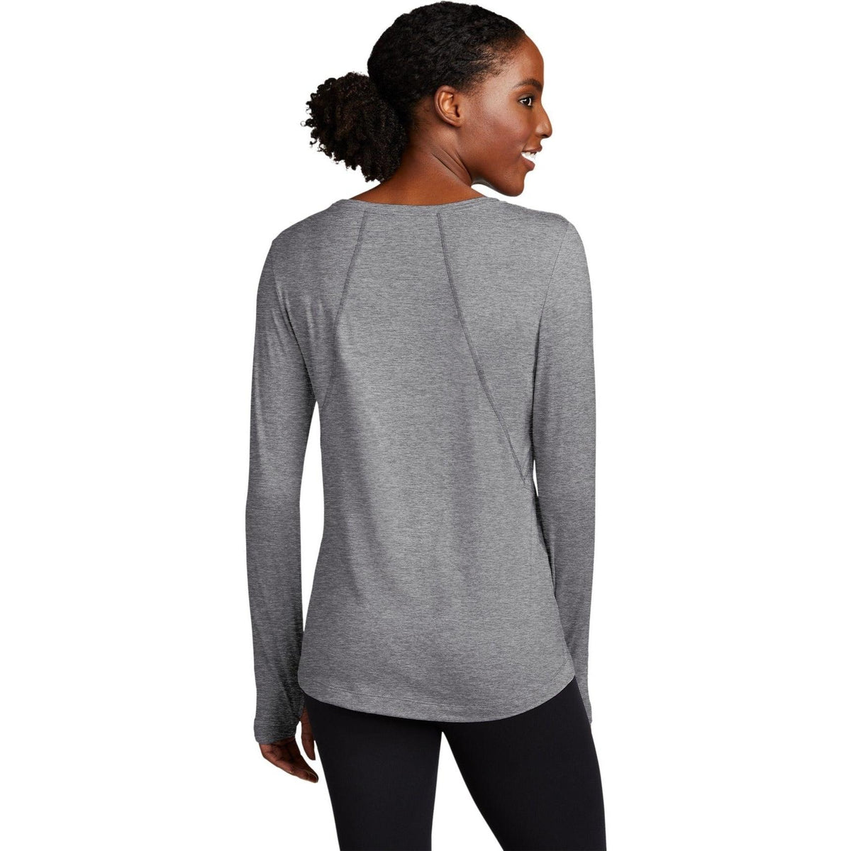 no-logo Sport-Tek Ladies Exchange 1.5 Long Sleeve Crew-Regular-Sport-Tek-Thread Logic