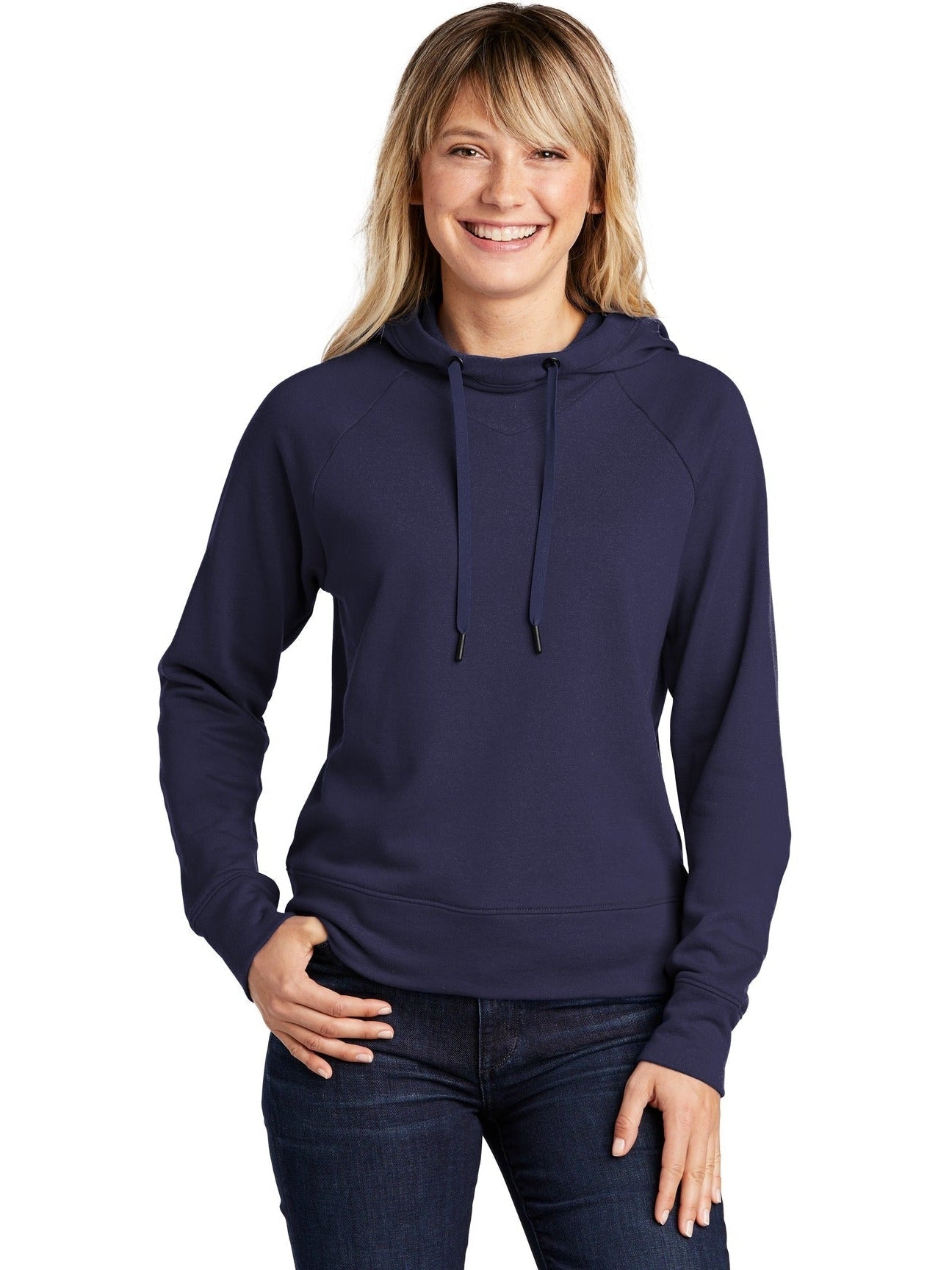 Sport-Tek Ladies Lightweight French Terry Pullover Hoodie-Regular-Sport-Tek-True Navy-S-Thread Logic