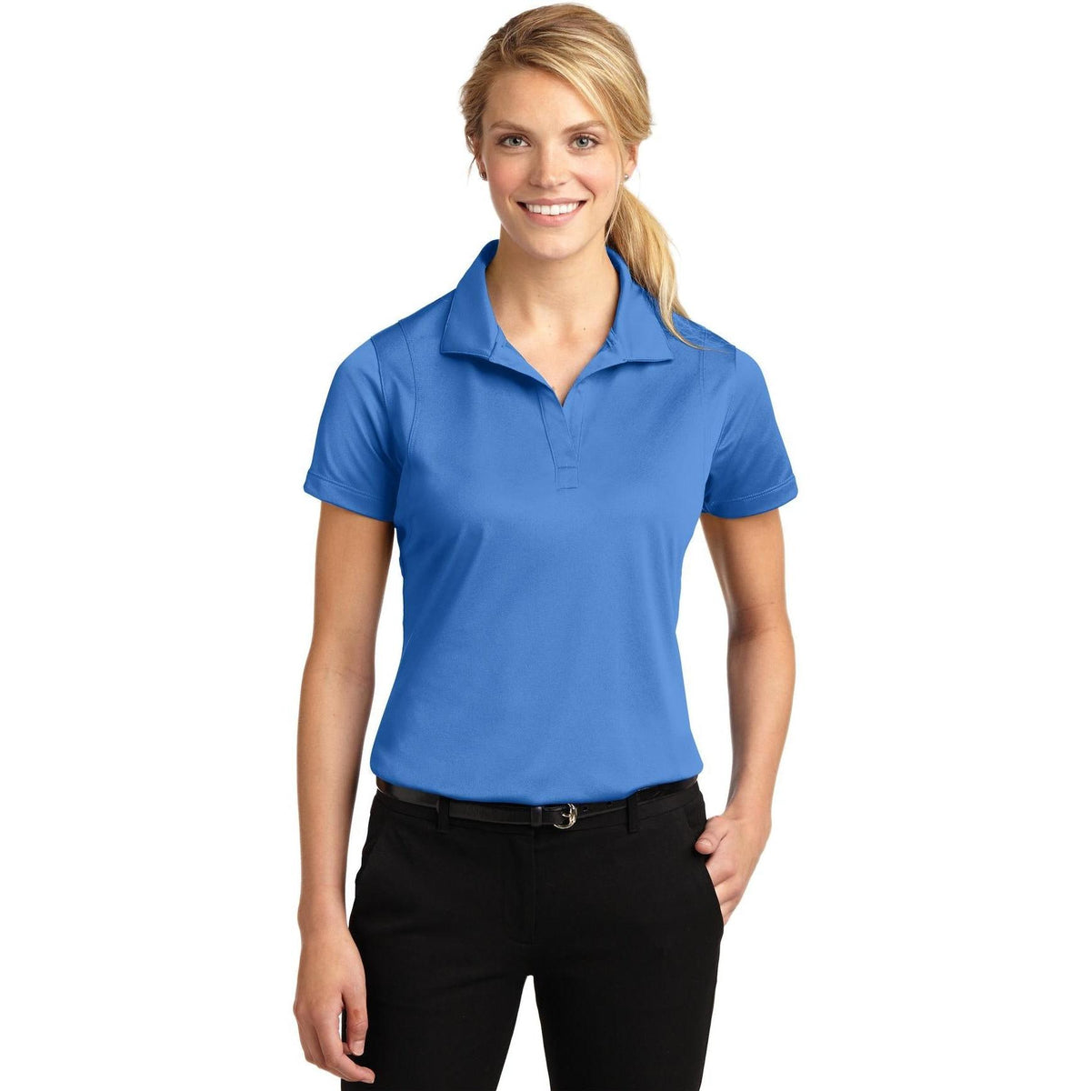 no-logo Sport-Tek Women's Micropique Sport-Wick Polo-Regular-Sport-Tek-Blue Lake-S-Thread Logic