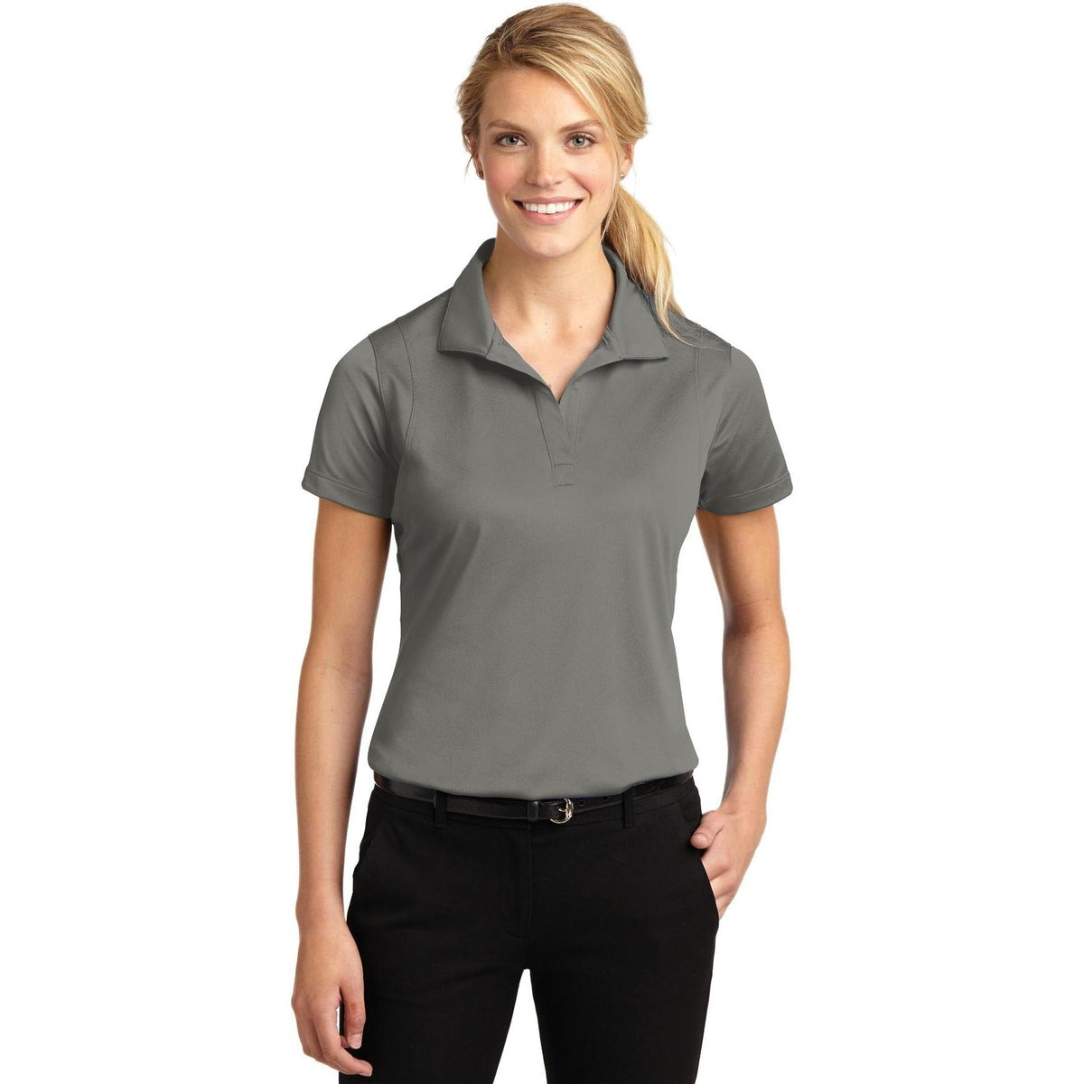 no-logo Sport-Tek Women's Micropique Sport-Wick Polo-Regular-Sport-Tek-Grey Concrete-S-Thread Logic
