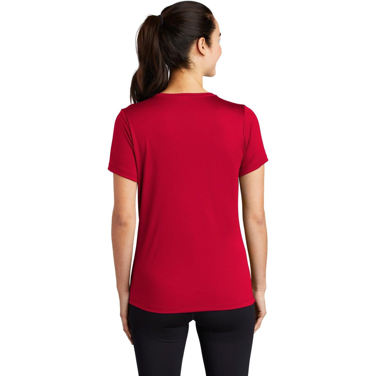 no-logo Sport-Tek Ladies Posi-Uv Pro Scoop Neck Tee-Active-Sport-Tek-Thread Logic