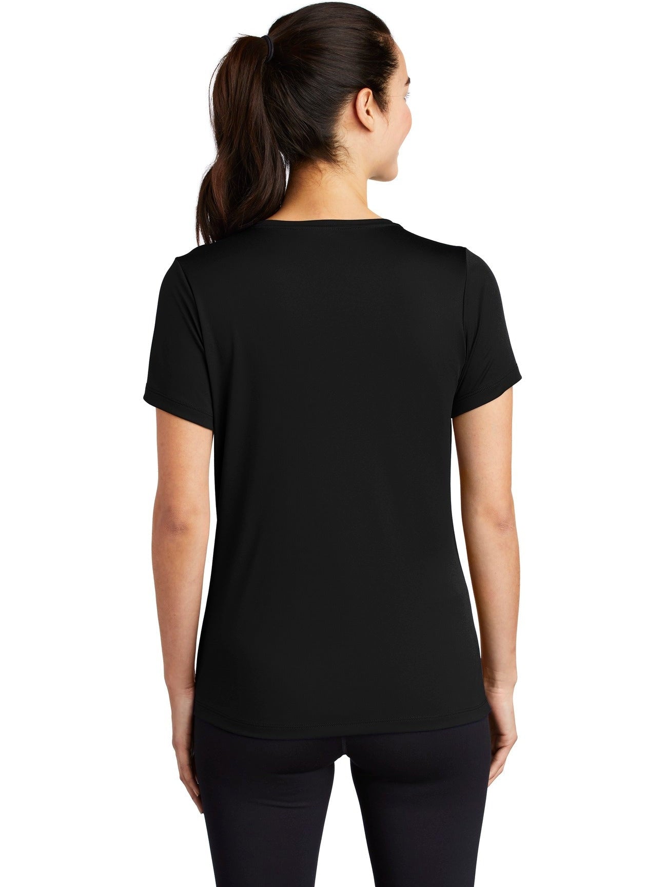 no-logo Sport-Tek Ladies Posi-Uv Pro Scoop Neck Tee-Active-Sport-Tek-Thread Logic