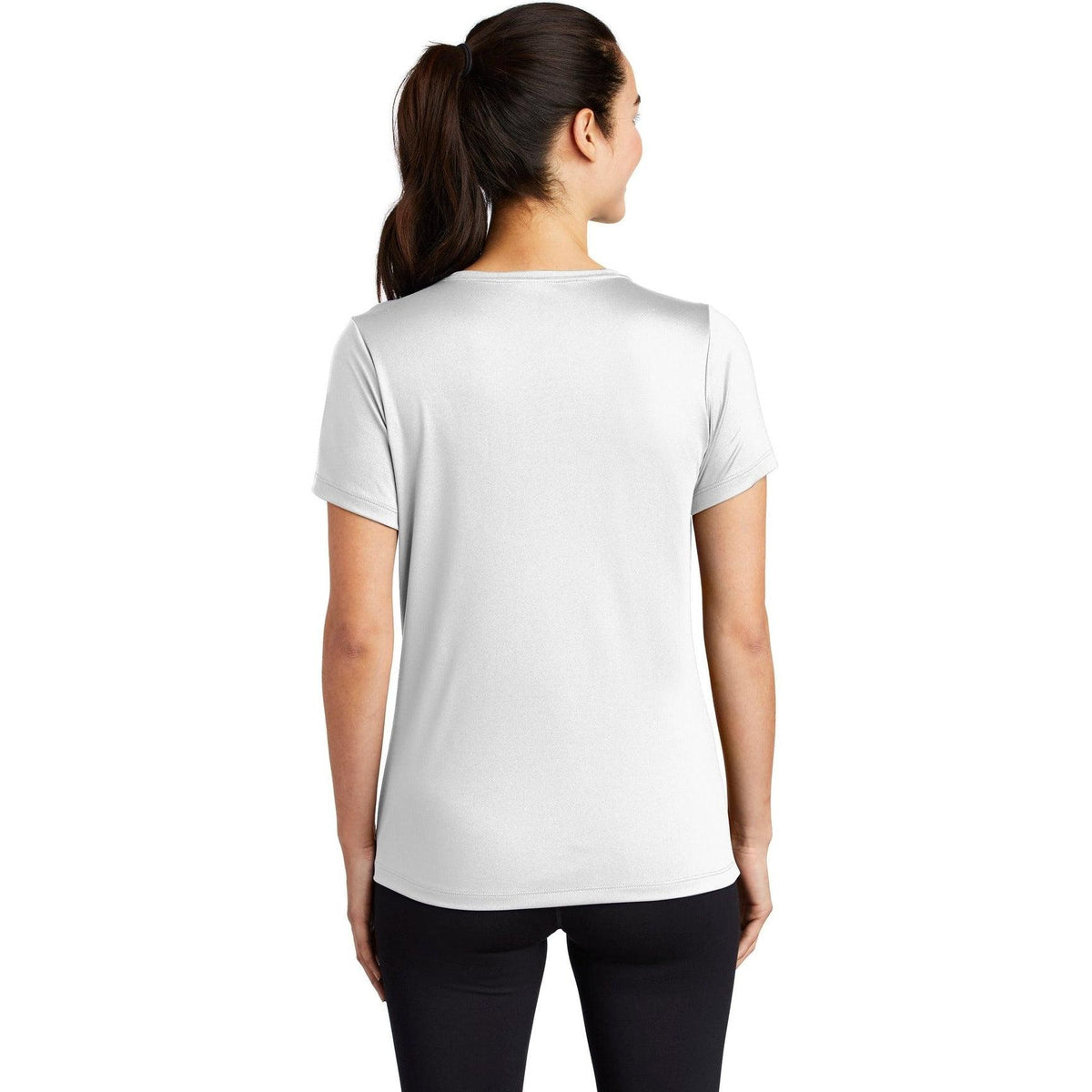 no-logo Sport-Tek Ladies Posi-Uv Pro Scoop Neck Tee-Active-Sport-Tek-Thread Logic