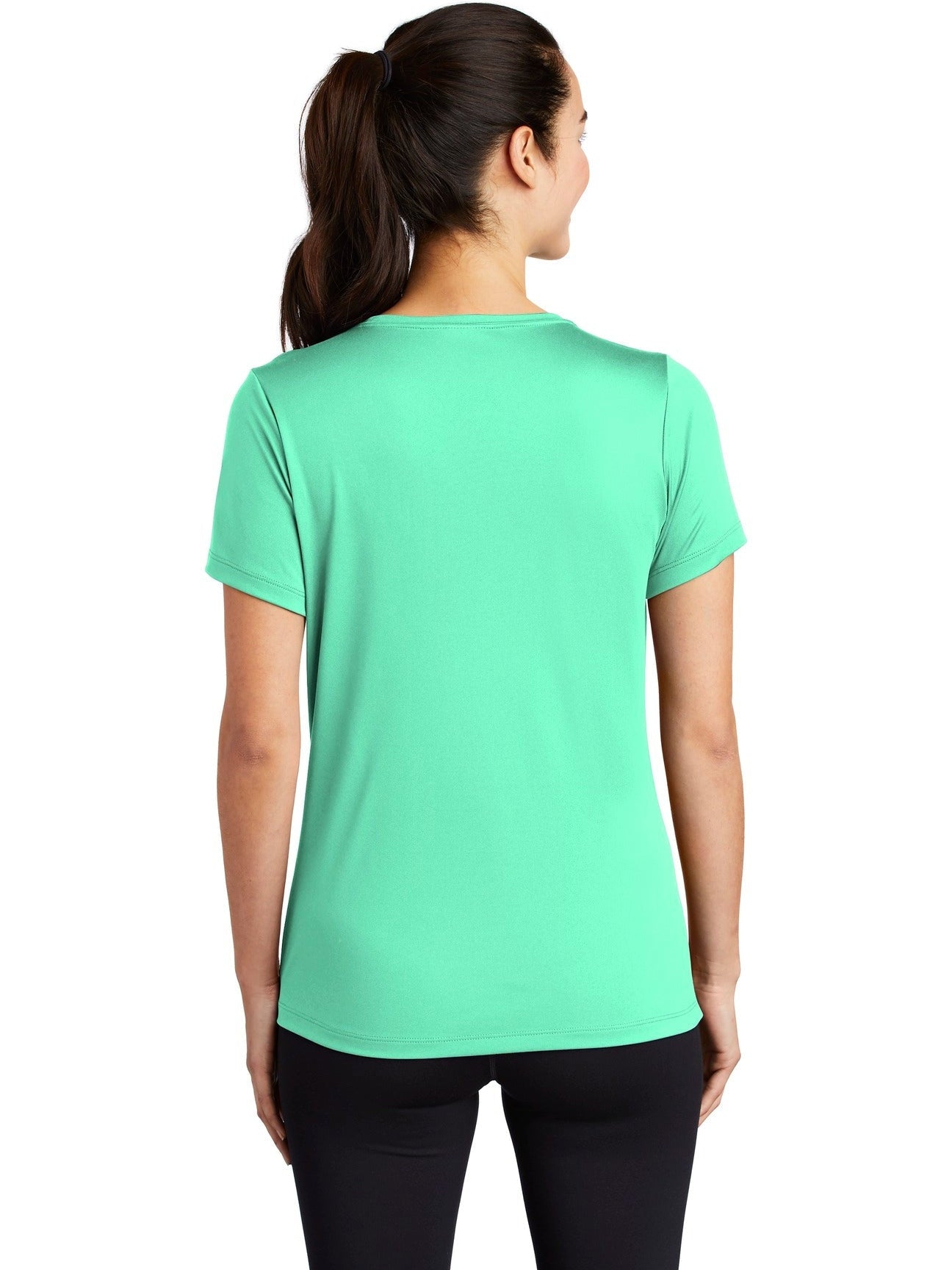 no-logo Sport-Tek Ladies Posi-Uv Pro Scoop Neck Tee-Active-Sport-Tek-Thread Logic