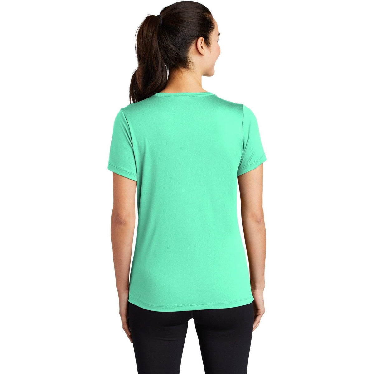 no-logo Sport-Tek Ladies Posi-Uv Pro Scoop Neck Tee-Active-Sport-Tek-Thread Logic