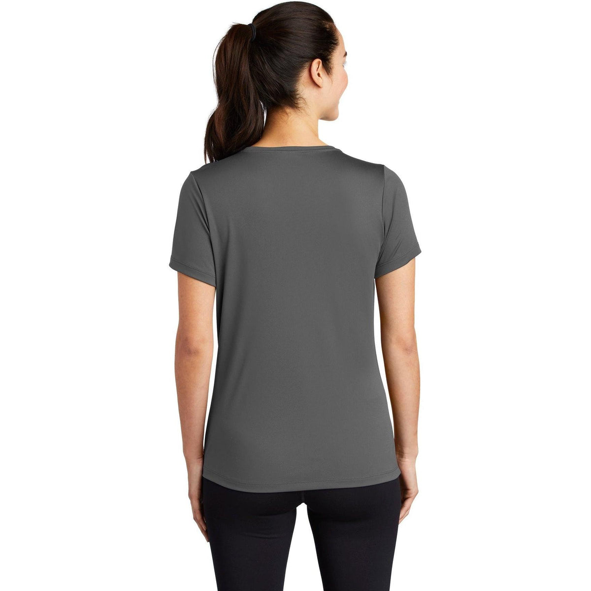 no-logo Sport-Tek Ladies Posi-Uv Pro Scoop Neck Tee-Active-Sport-Tek-Thread Logic