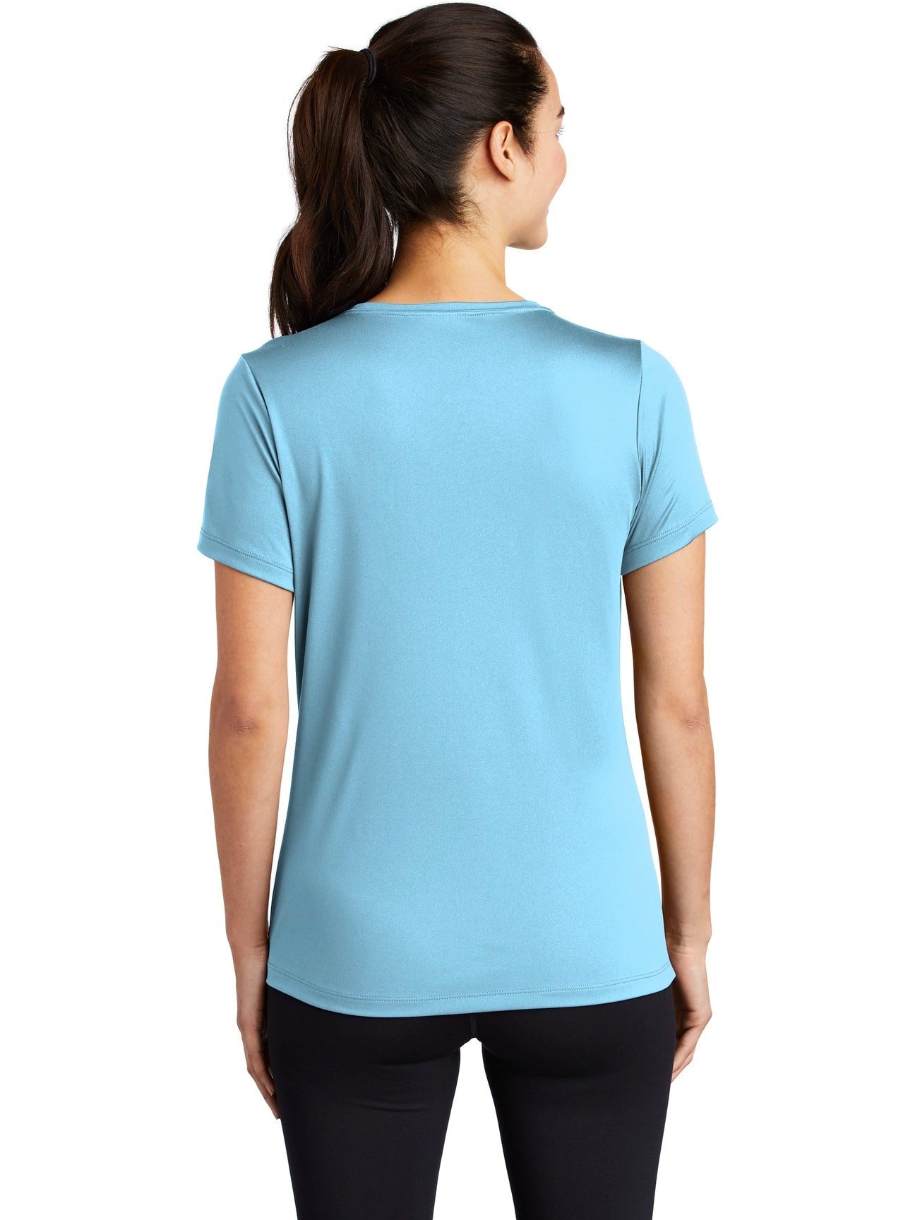 no-logo Sport-Tek Ladies Posi-Uv Pro Scoop Neck Tee-Active-Sport-Tek-Thread Logic