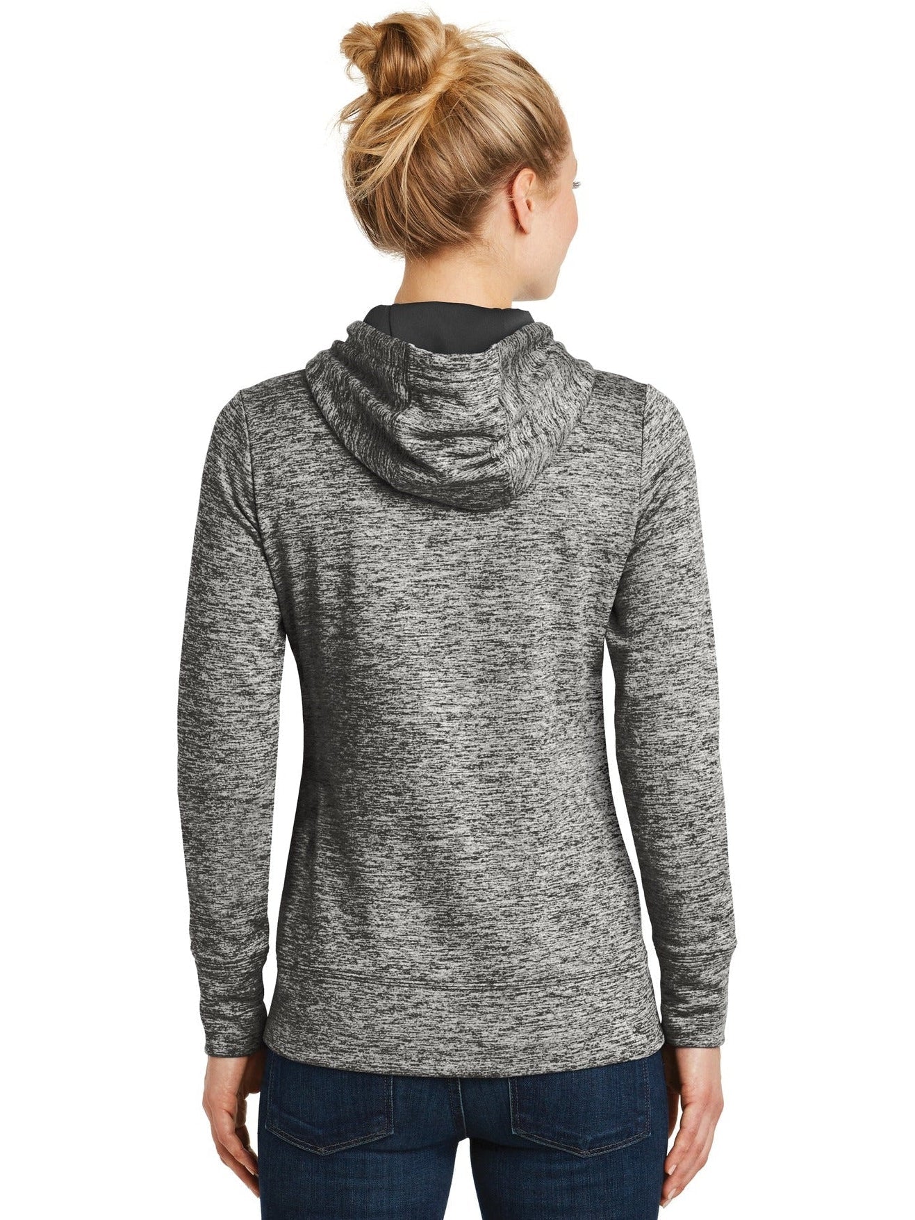 no-logo Sport-Tek Ladies PosiCharge Electric Heather Fleece Hooded Pullover-Active-Sport-Tek-Thread Logic