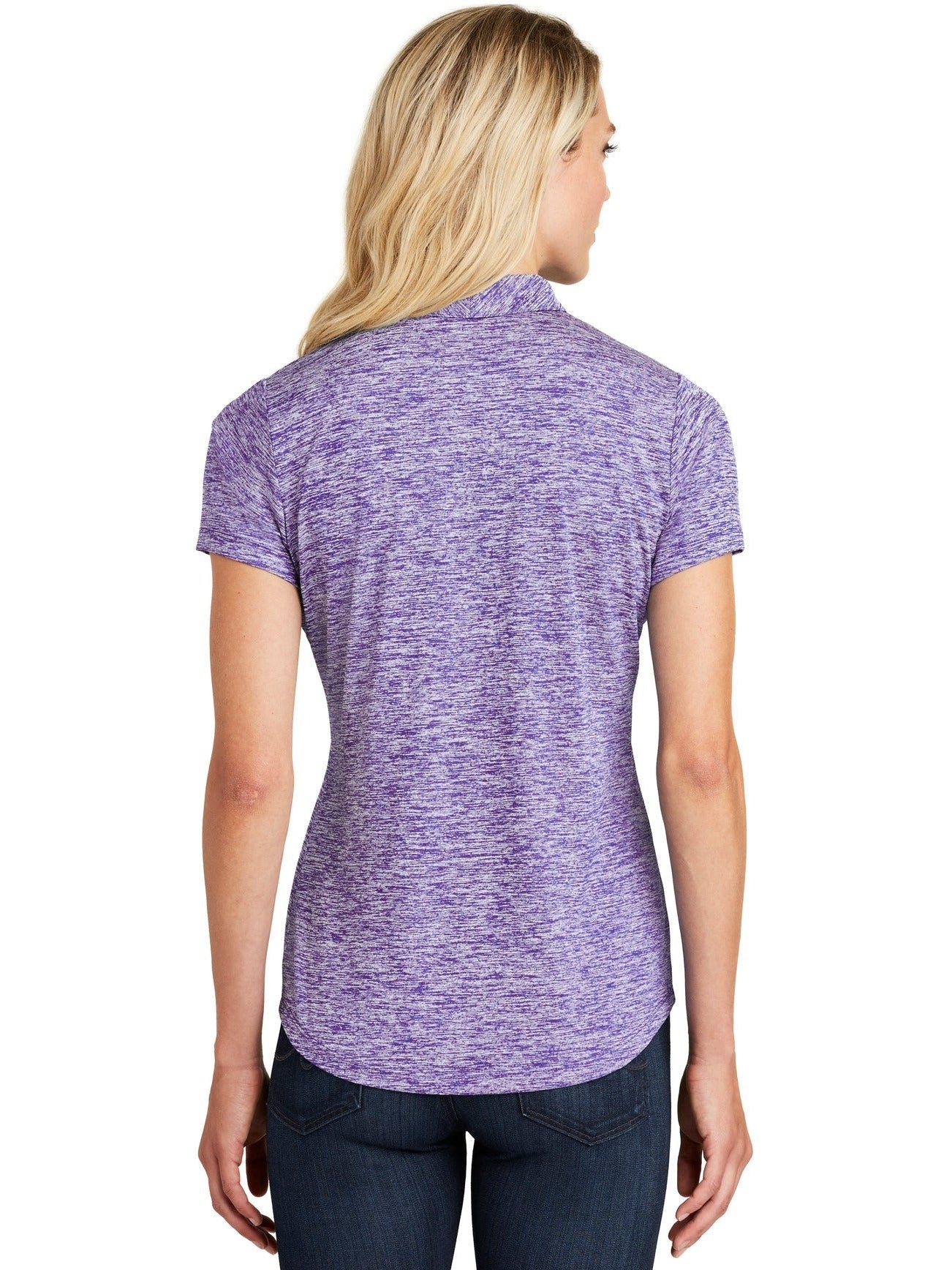 no-logo Sport-Tek Ladies PosiCharge Electric Heather Polo-Regular-Sport-Tek-Thread Logic