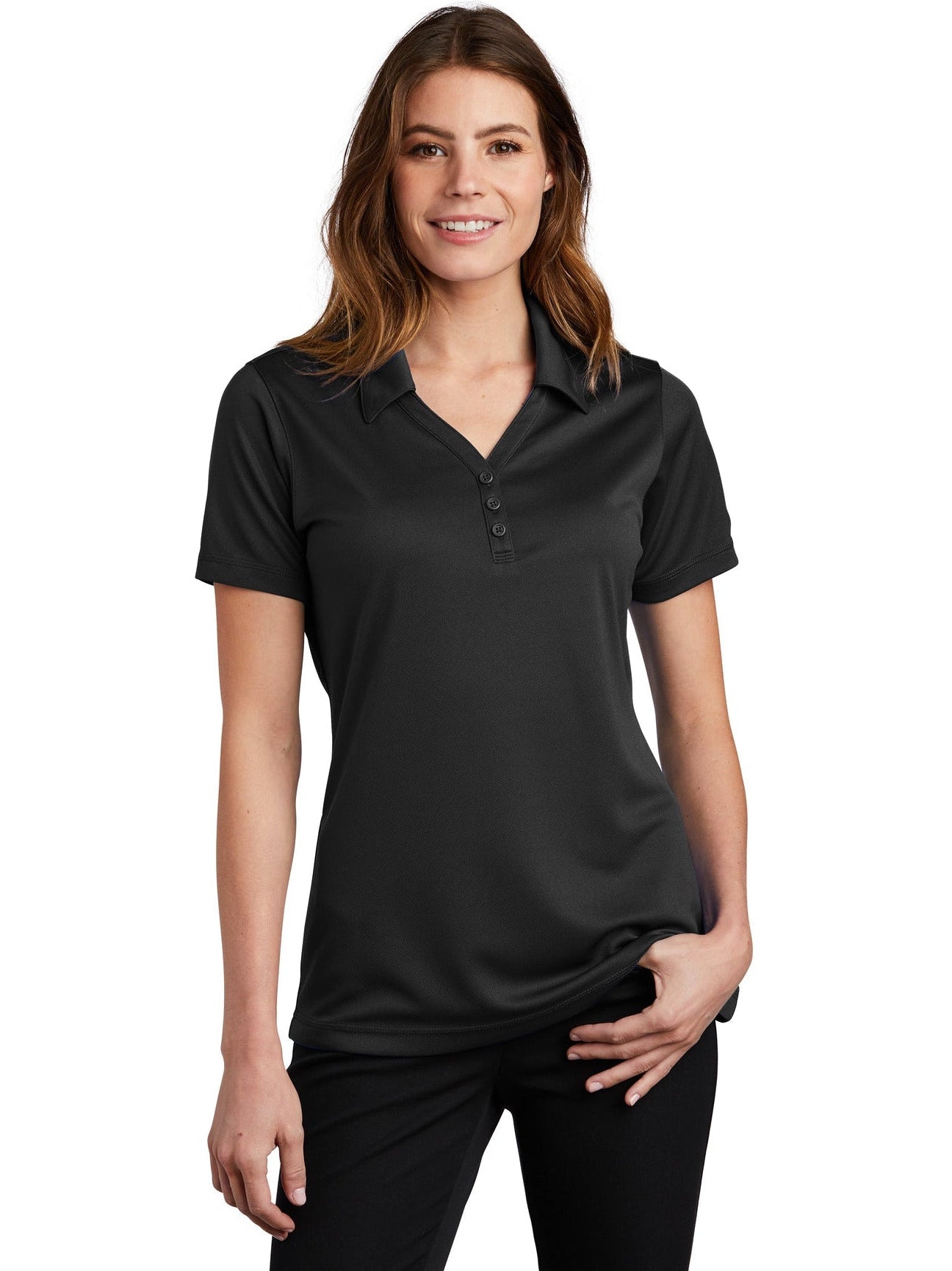 Sport-Tek Ladies PosiCharge Micro-Mesh Polo-Regular-Sport-Tek-Black-S-Thread Logic
