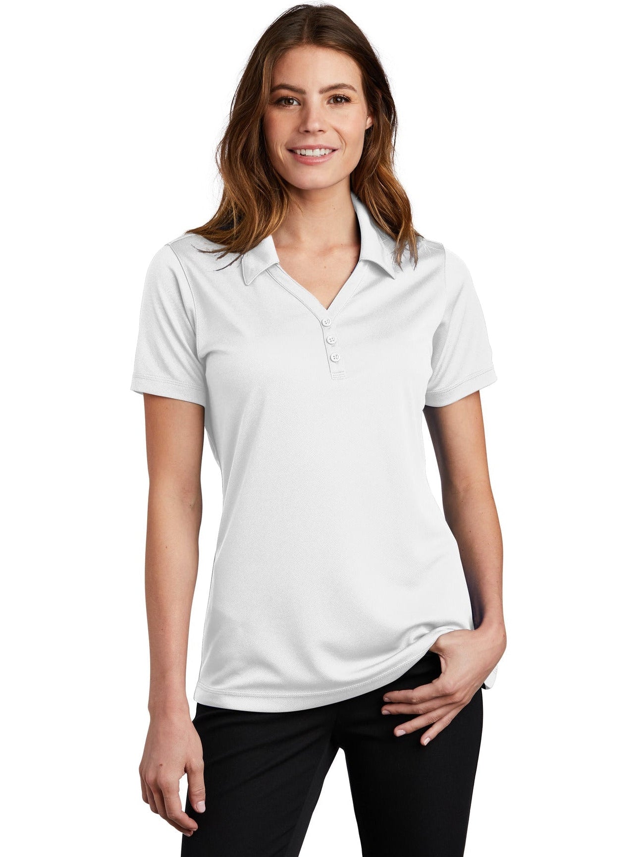 Sport-Tek Ladies PosiCharge Micro-Mesh Polo-Regular-Sport-Tek-White-S-Thread Logic
