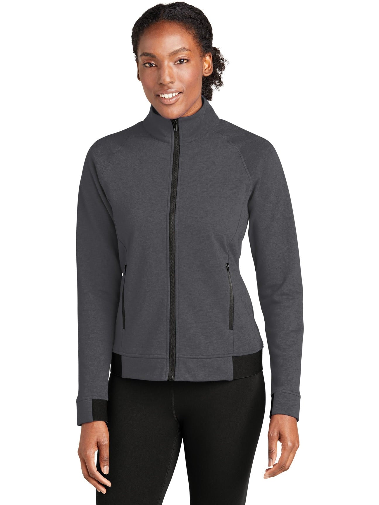 Sport-Tek Ladies PosiCharge Strive Full-Zip-Regular-Sport-Tek-Graphite-XS-Thread Logic