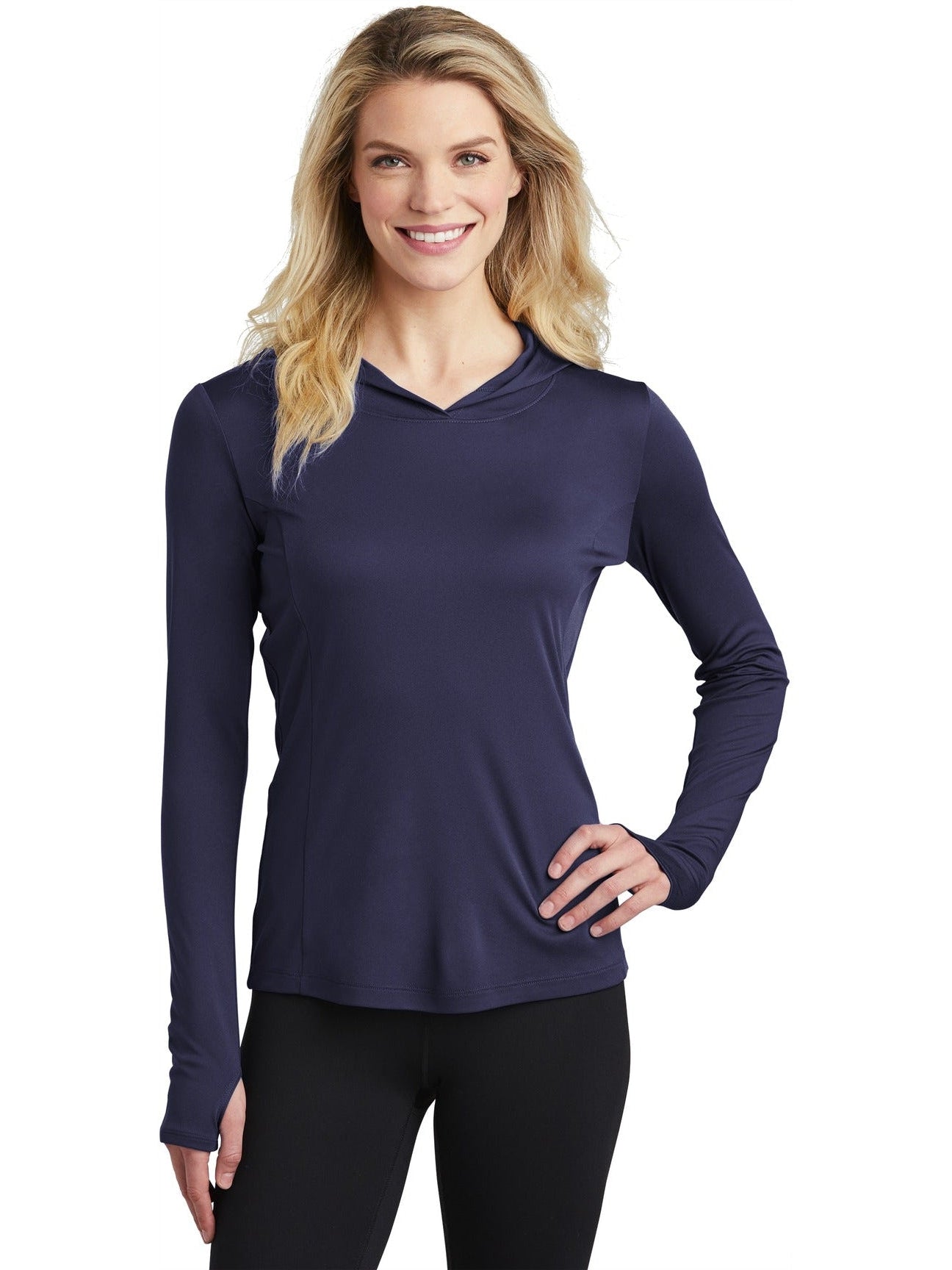 Sport-Tek Ladies Posicharge Competitor Hooded Pullover-Regular-Sport-Tek-True Navy-S-Thread Logic