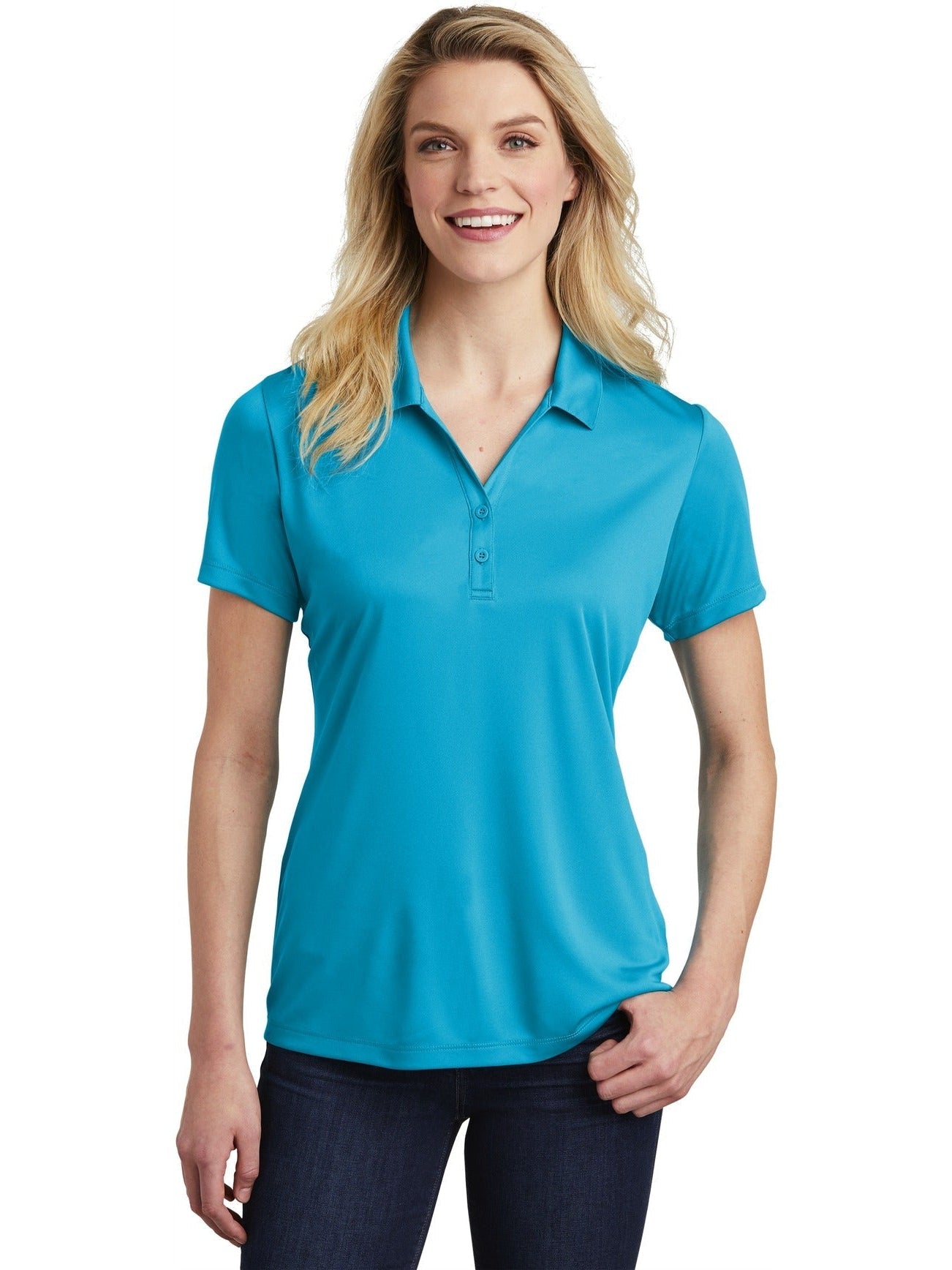 Sport-Tek Ladies Posicharge Competitor Polo-Regular-Sport-Tek-Atomic Blue-S-Thread Logic