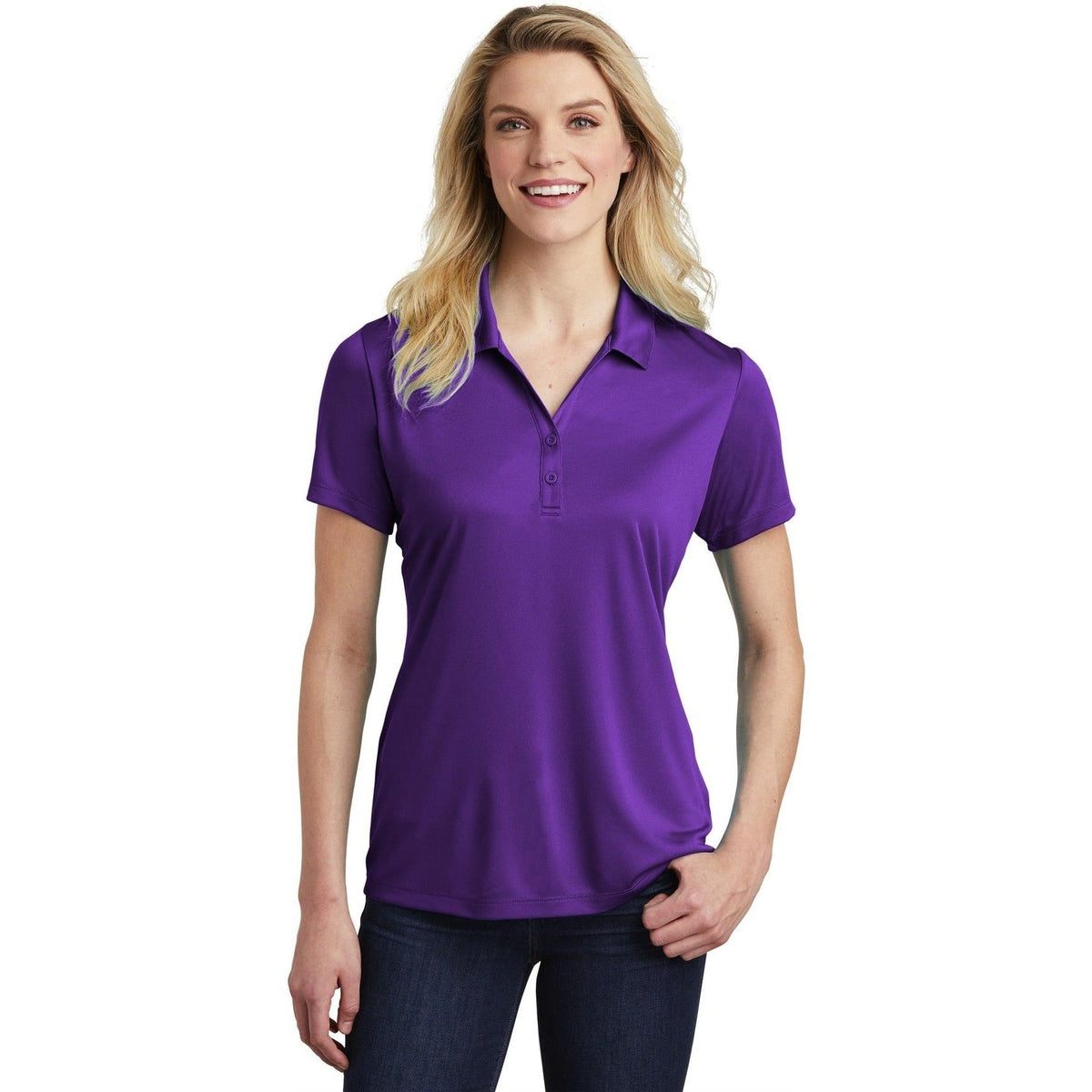 no-logo Sport-Tek Ladies Posicharge Competitor Polo-Regular-Sport-Tek-Purple-S-Thread Logic