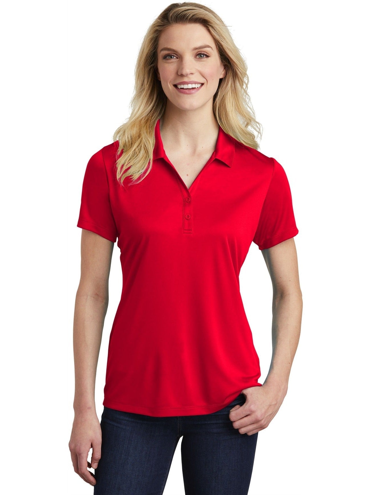 Sport-Tek Ladies Posicharge Competitor Polo-Regular-Sport-Tek-True Red-S-Thread Logic