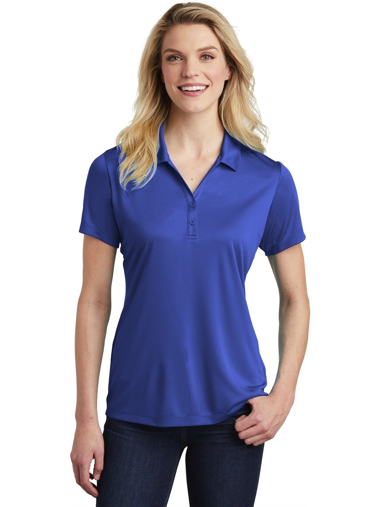 Sport-Tek Ladies Posicharge Competitor Polo-Regular-Sport-Tek-True Royal-S-Thread Logic