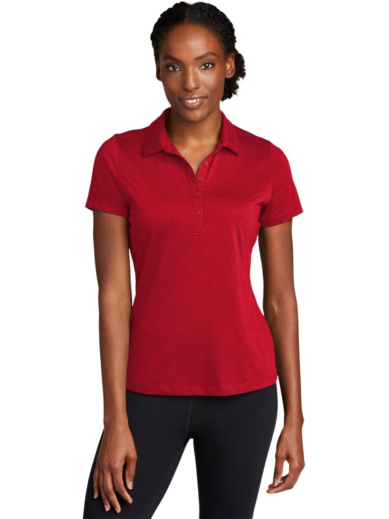 Sport-Tek Ladies Posicharge Strive Polo-Regular-Sport-Tek-Deep Red-S-Thread Logic