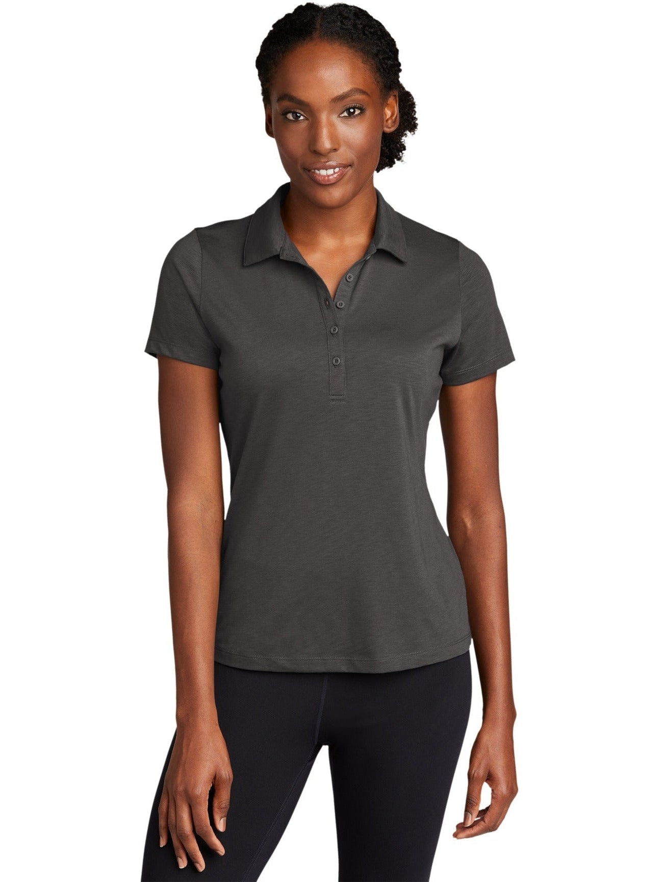 Sport-Tek Ladies Posicharge Strive Polo-Regular-Sport-Tek-Graphite-S-Thread Logic