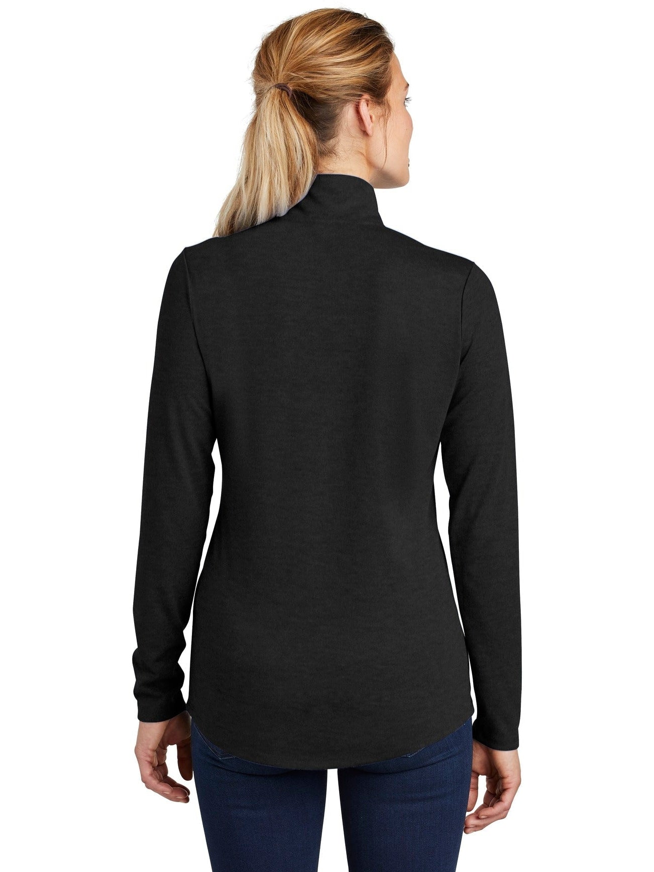 no-logo Sport-Tek Ladies Posicharge Tri-Blend Wicking 1/4-Zip Pullover-Regular-Sport-Tek-Thread Logic