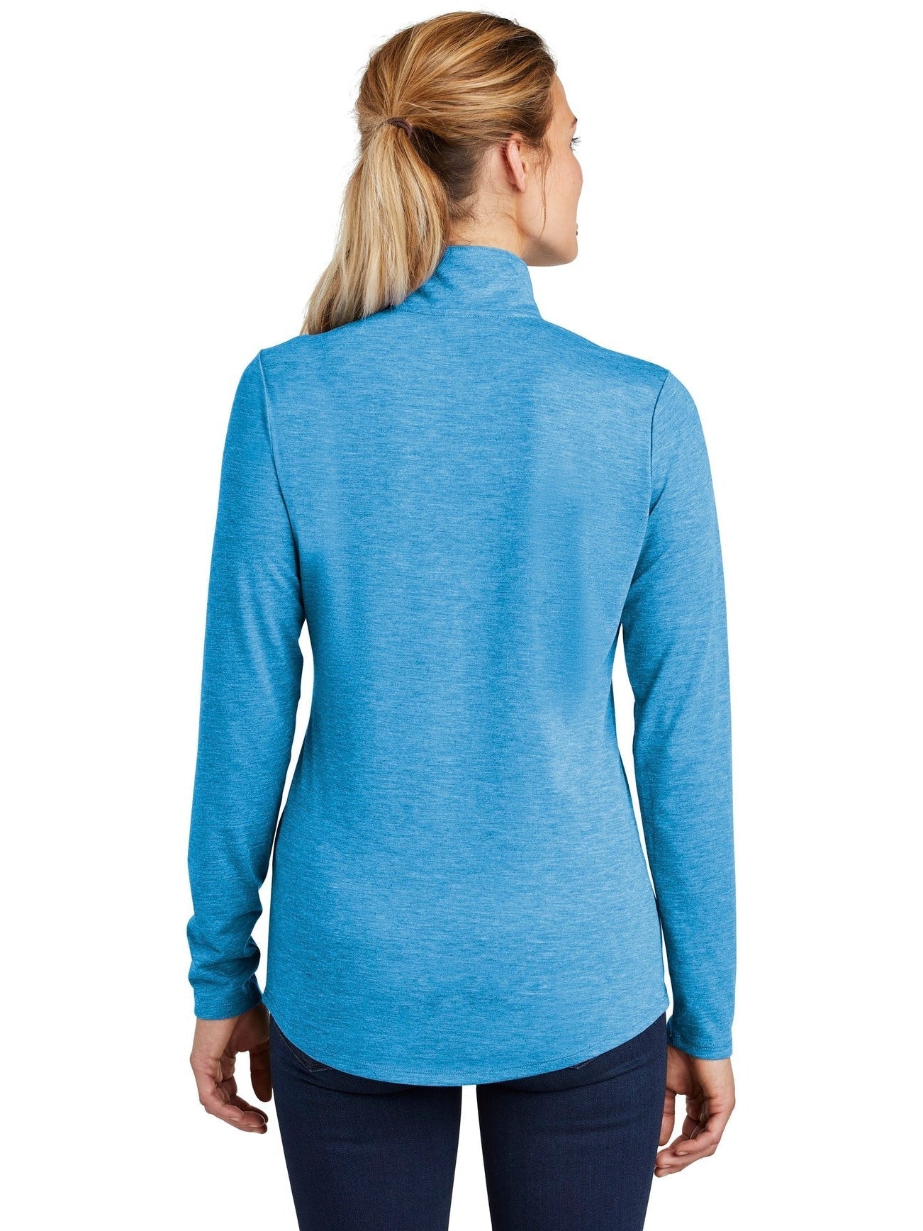 no-logo Sport-Tek Ladies Posicharge Tri-Blend Wicking 1/4-Zip Pullover-Regular-Sport-Tek-Thread Logic